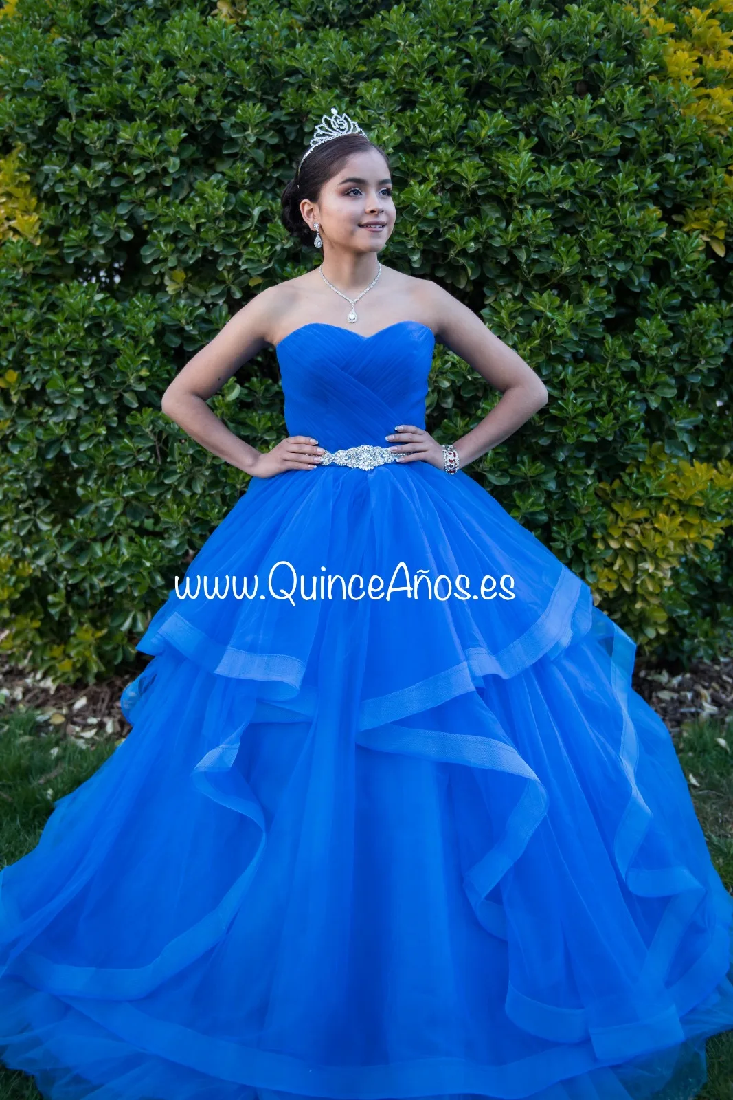 Vestido 15 años azul