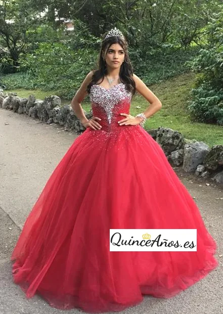 quinceañera rojo