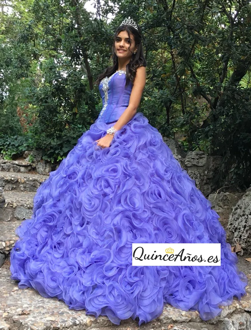 Vestido morado 15 años