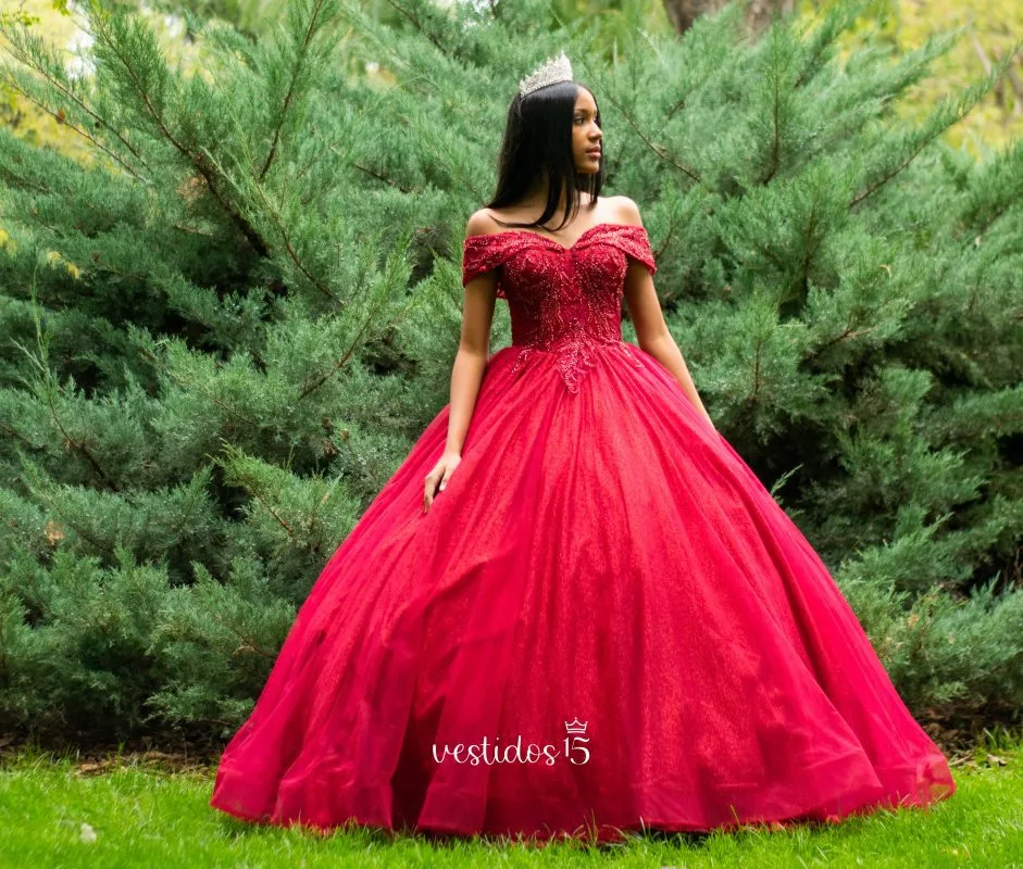 Vestido 15 años rojo