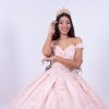 Vestdido de 15 años rosa claro