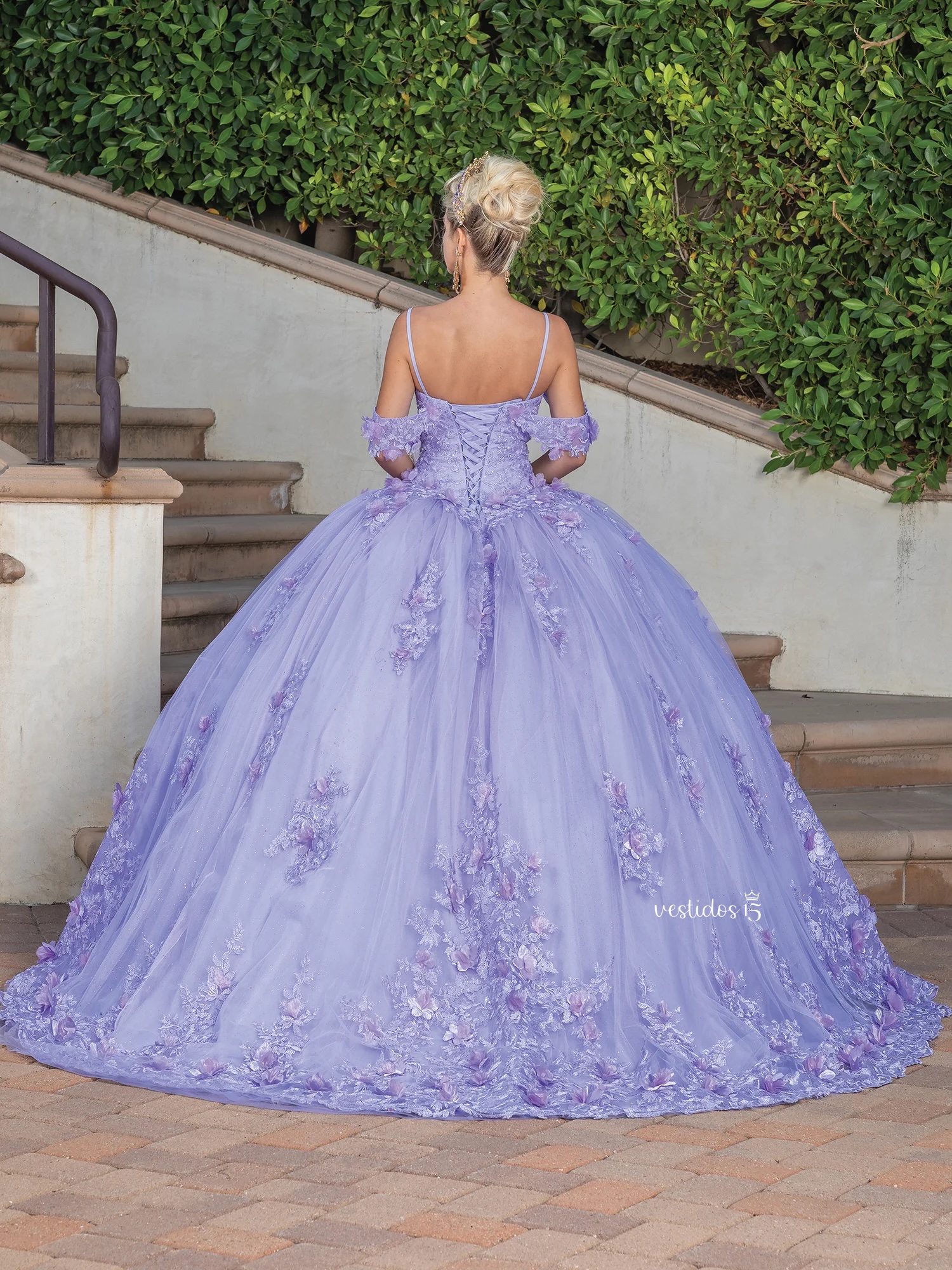 Alternative view of Vestido de 15 años Euforia Lavanda Lila