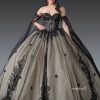Vestido de 15 años Ébano Nude Negro