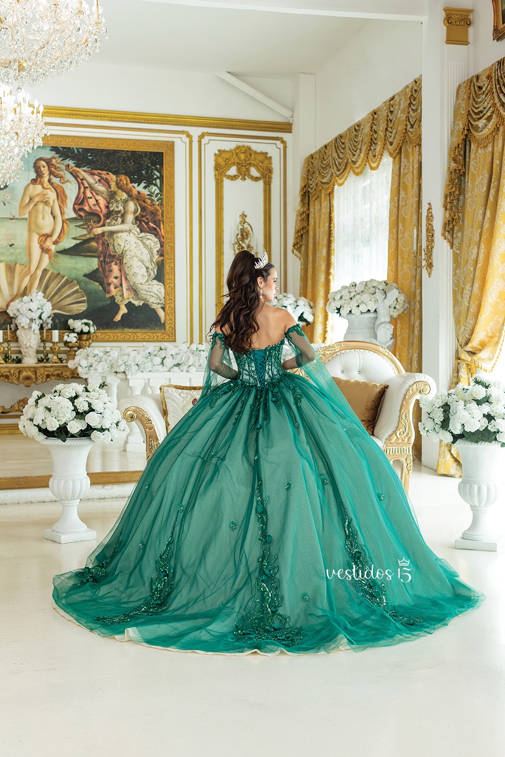 Alternative view of Vestido de 15 años Esencia Nude Verde Cazador