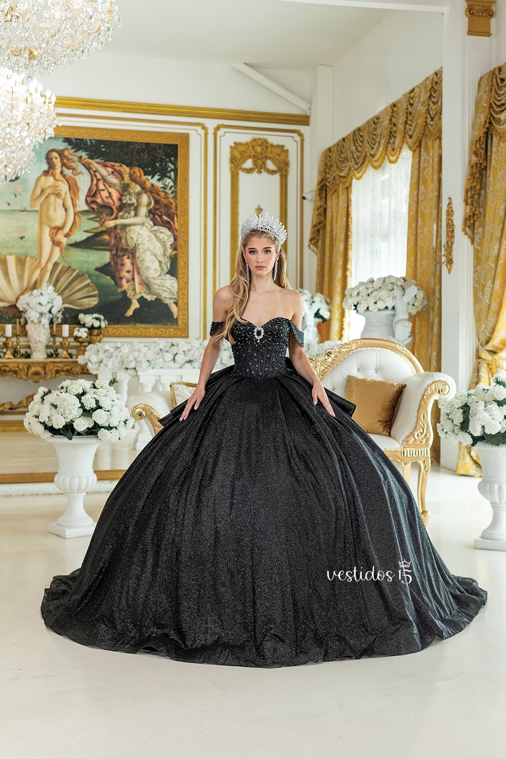 Vestido de 15 años Eclipse Obsidiana Negro
