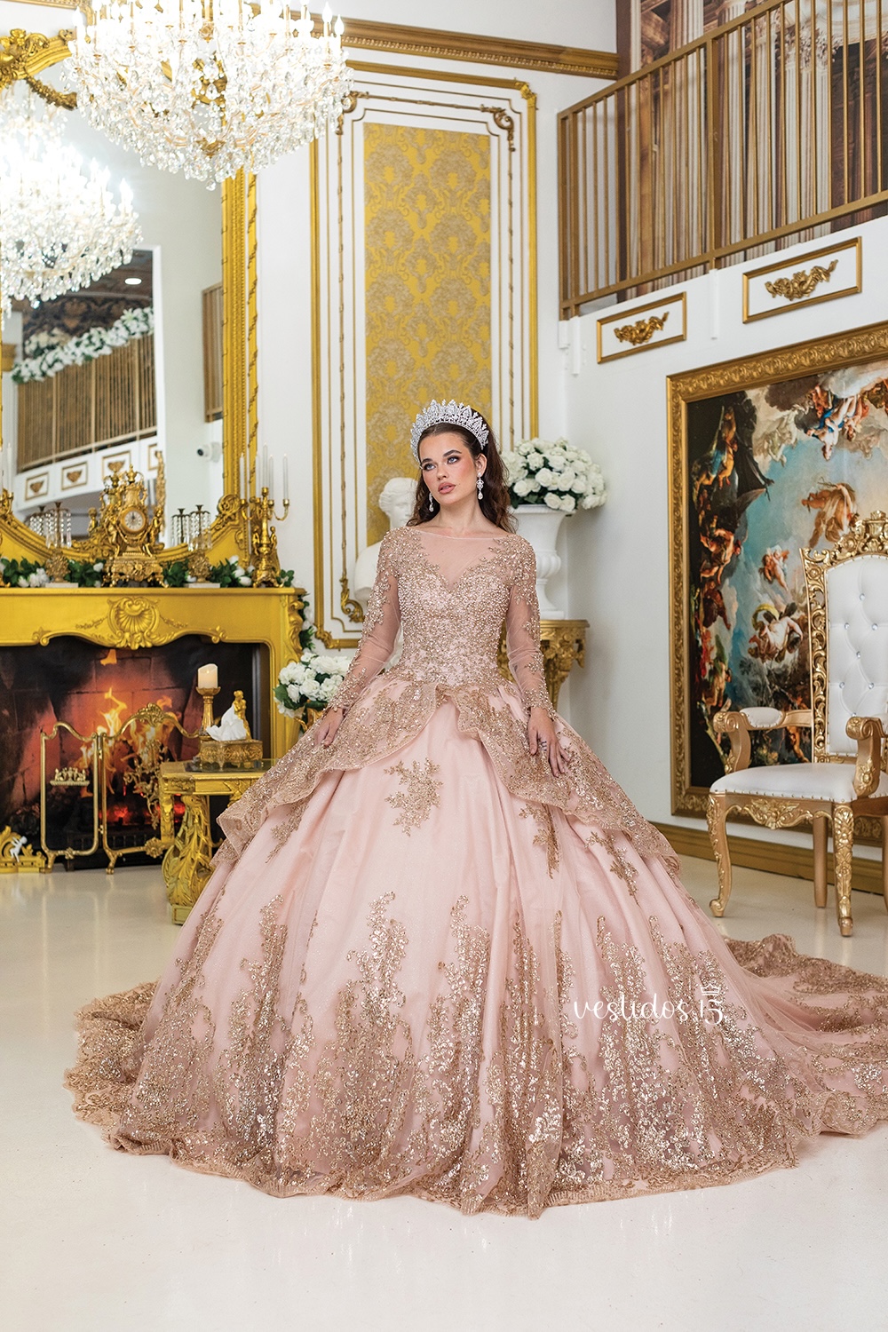 Alternative view of Vestido de 15 años Éclat Oro Rosa