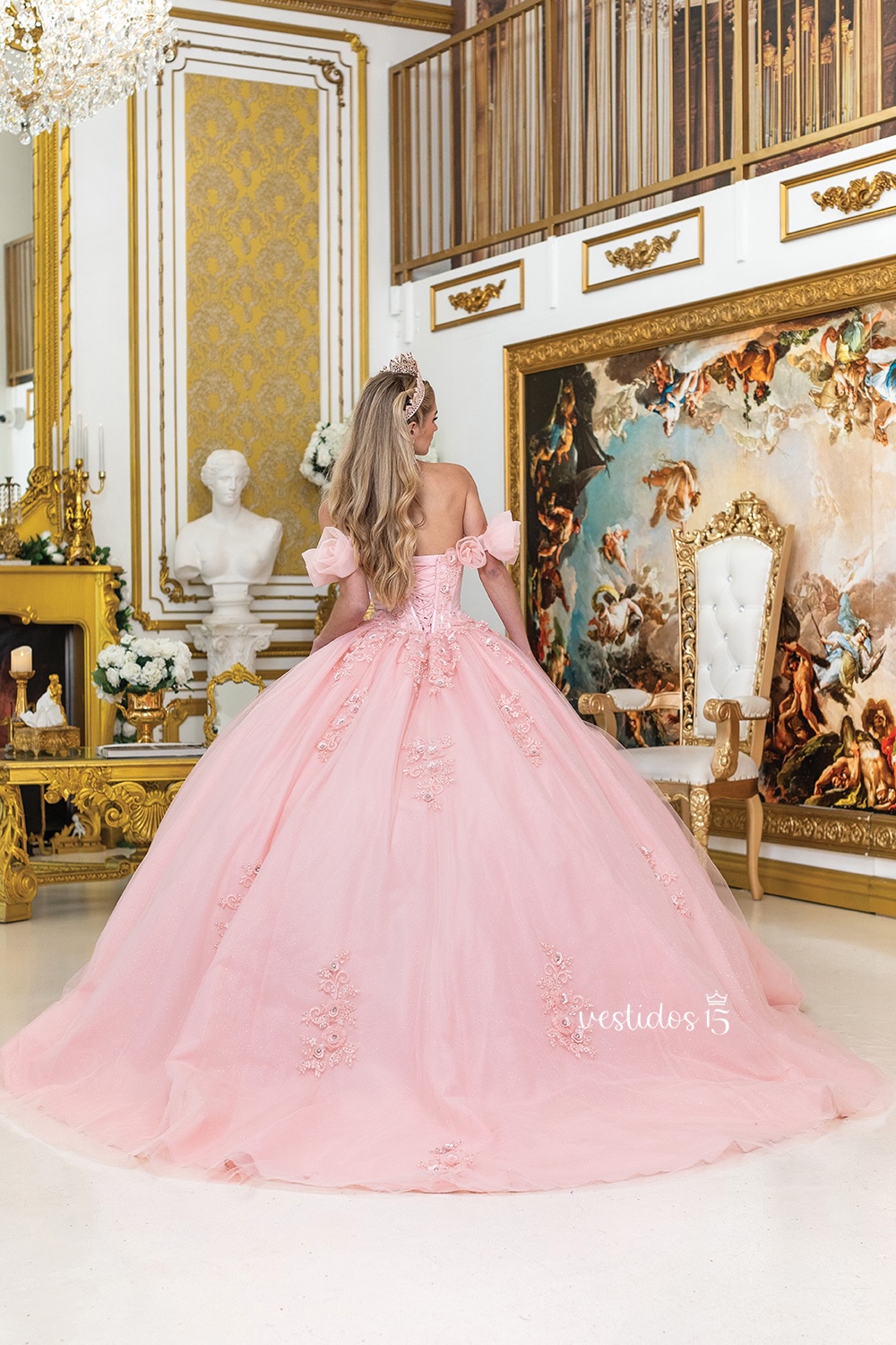Alternative view of Vestido de 15 años Ensueño Rosa Palo / Pastel