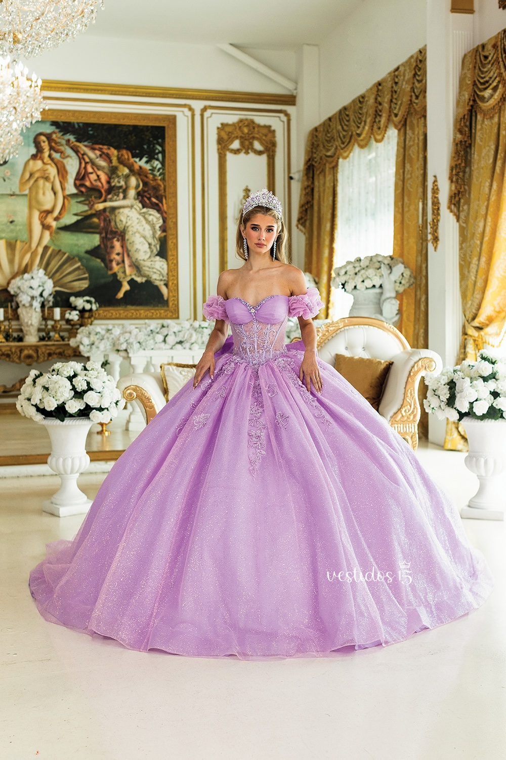 Vestido de 15 años Elegancia Malva Lila