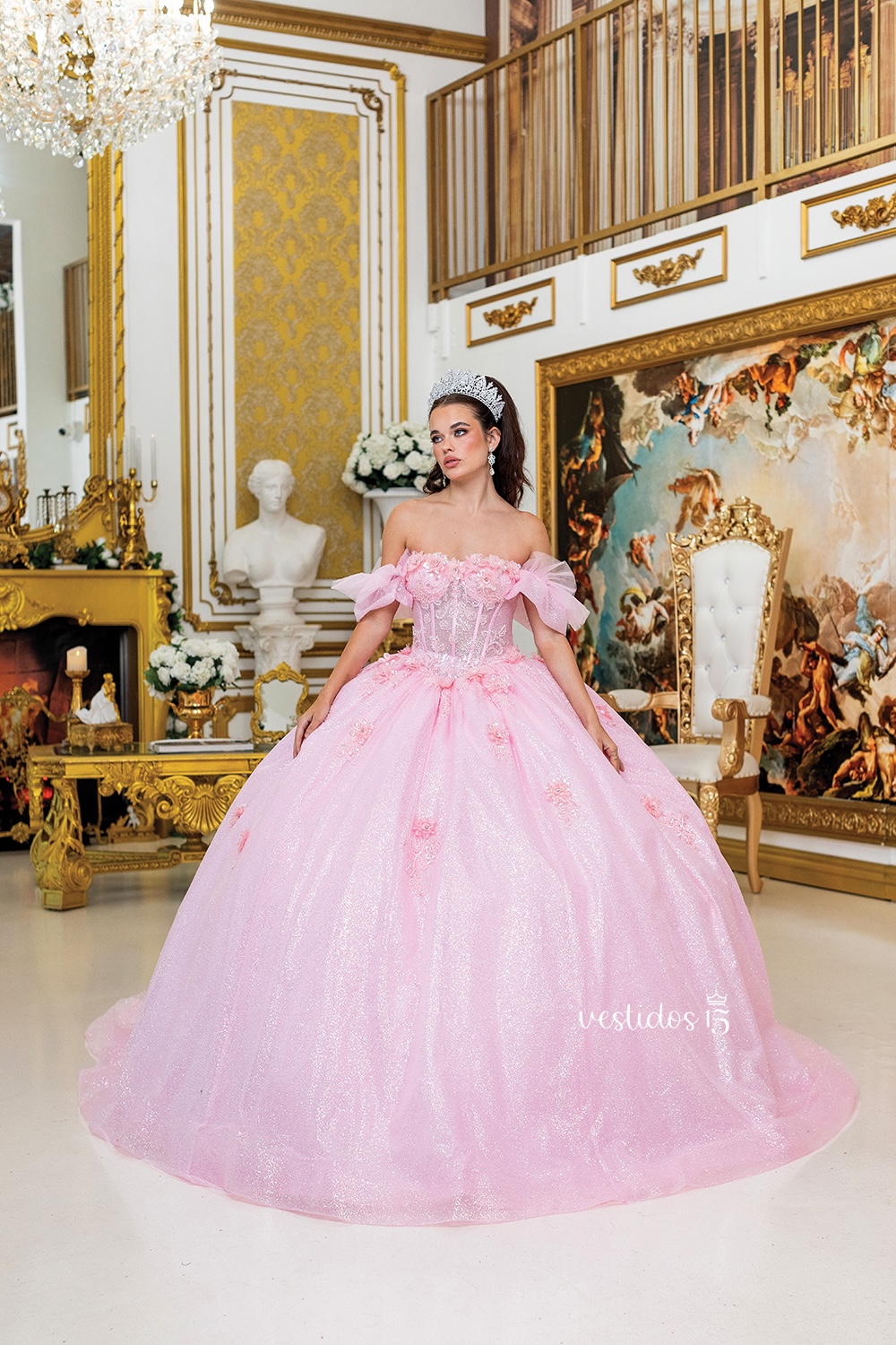 Vestido de 15 años Elegancia Rosa Palo / Pastel