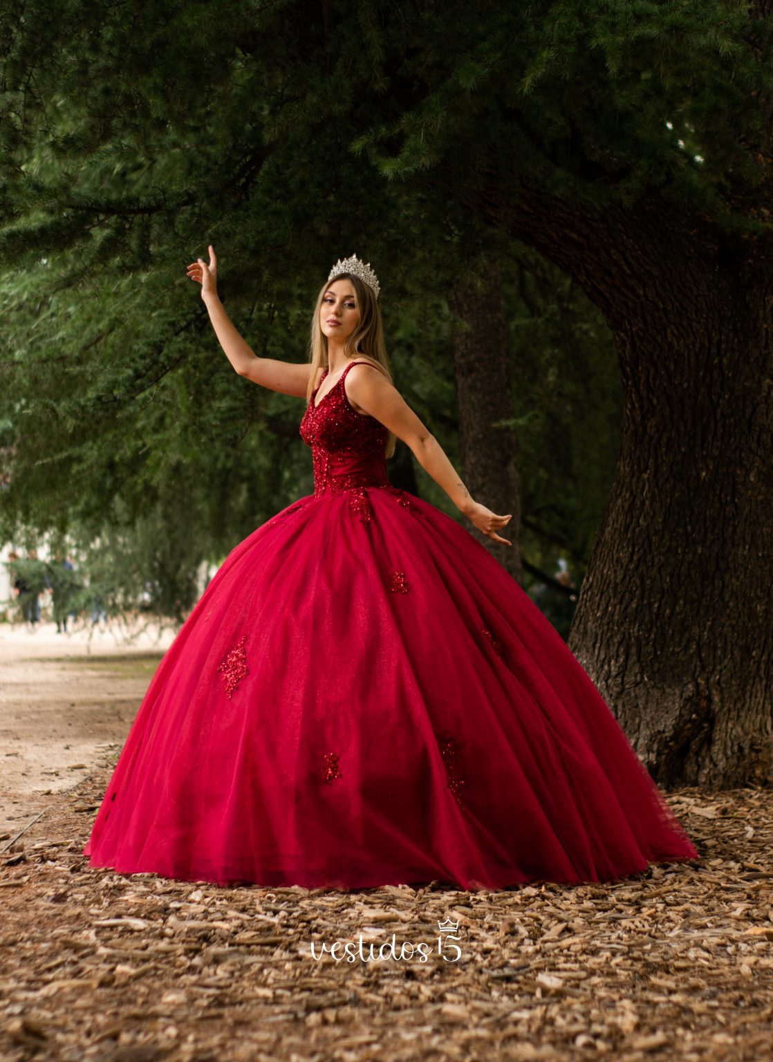 Vestido de 15 años Leo Borgoña