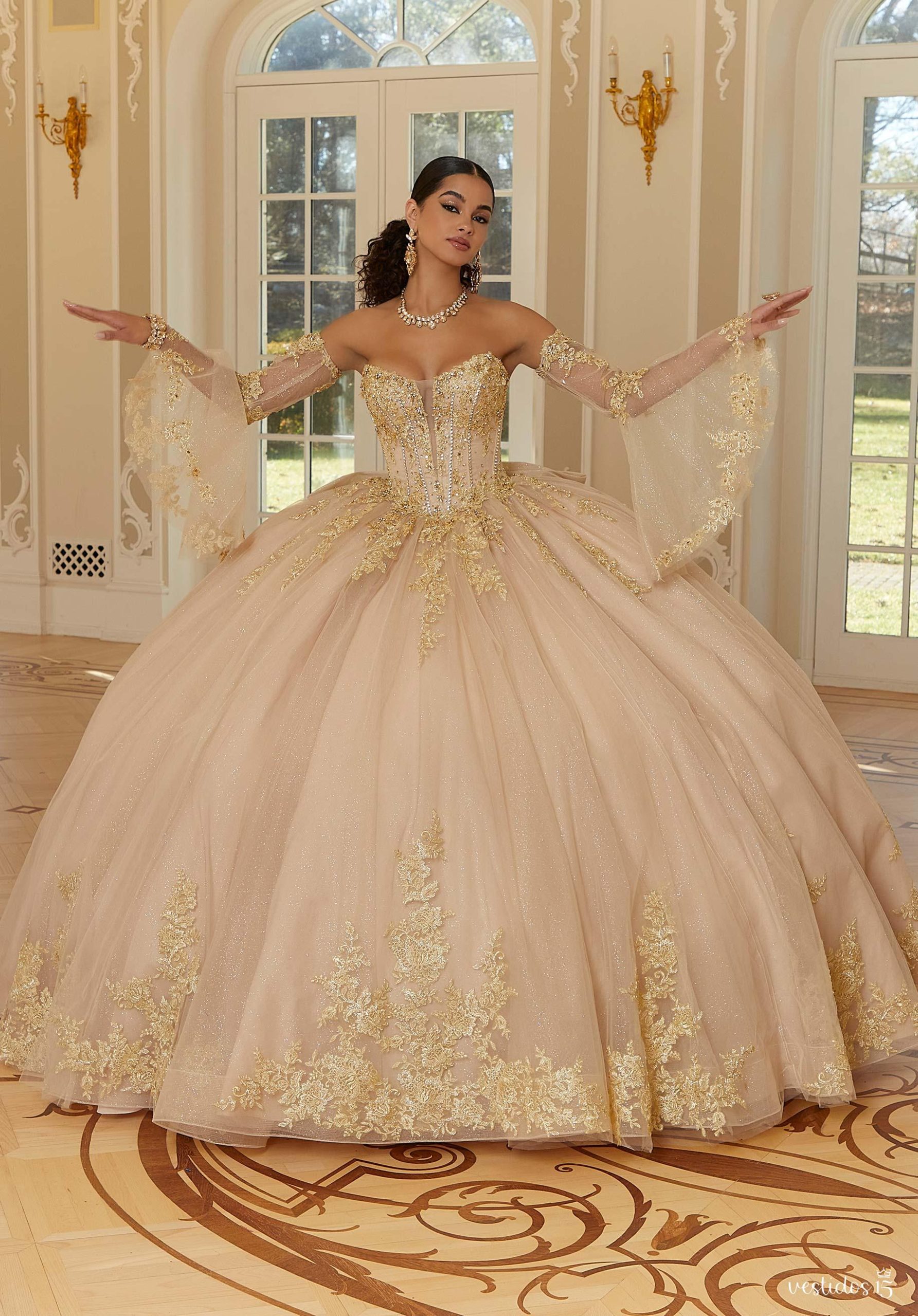 Vestido de 15 años Astrid Rosa Champan