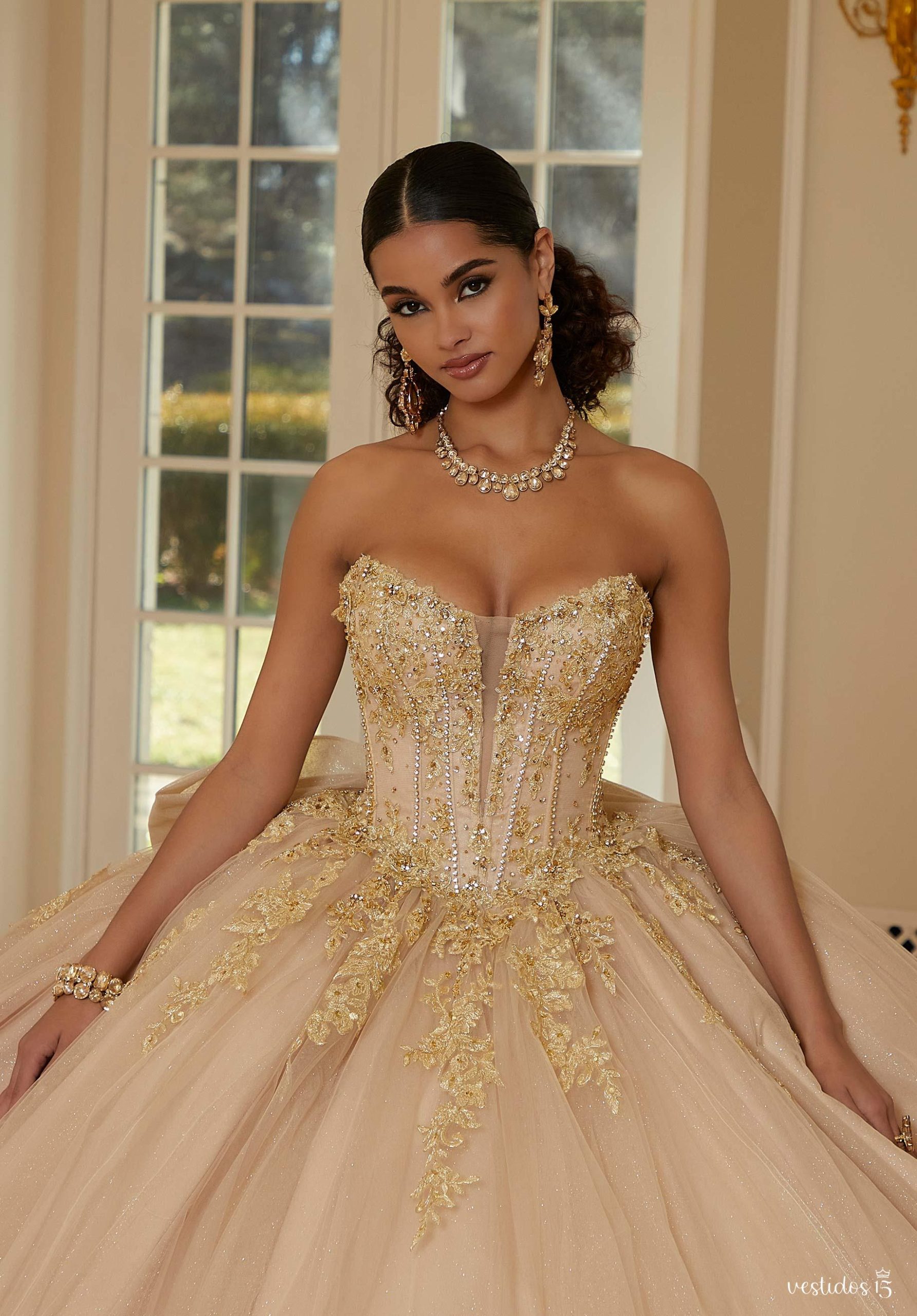 Alternative view of Vestido de 15 años Astrid Rosa Champan