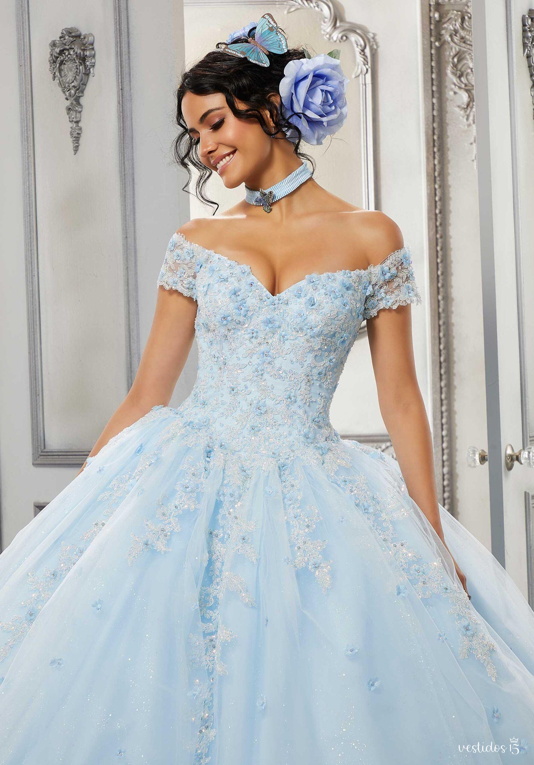 Alternative view of Vestido de 15 años Anastasia Azul