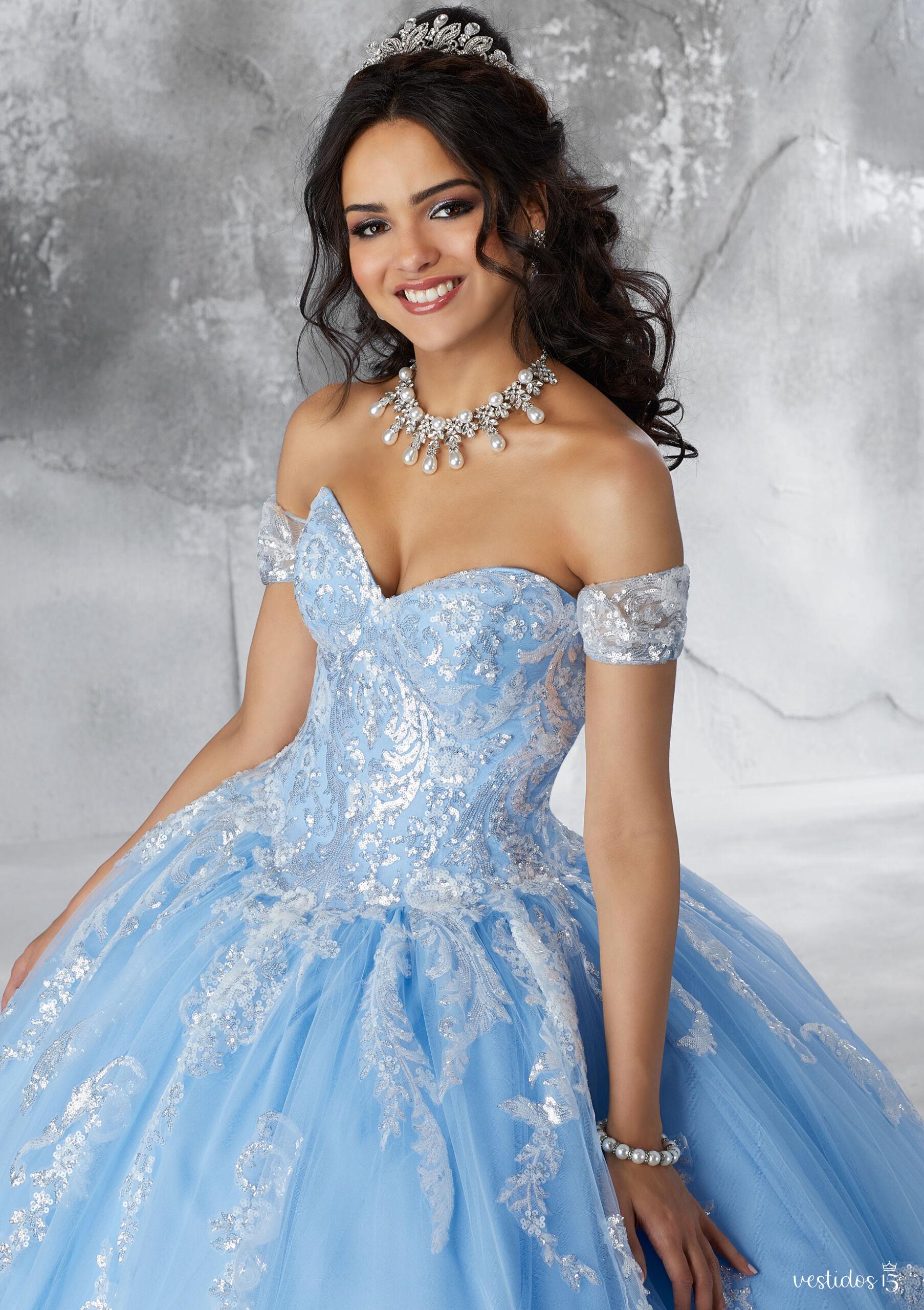 Alternative view of Vestido de 15 años Azalea Azul
