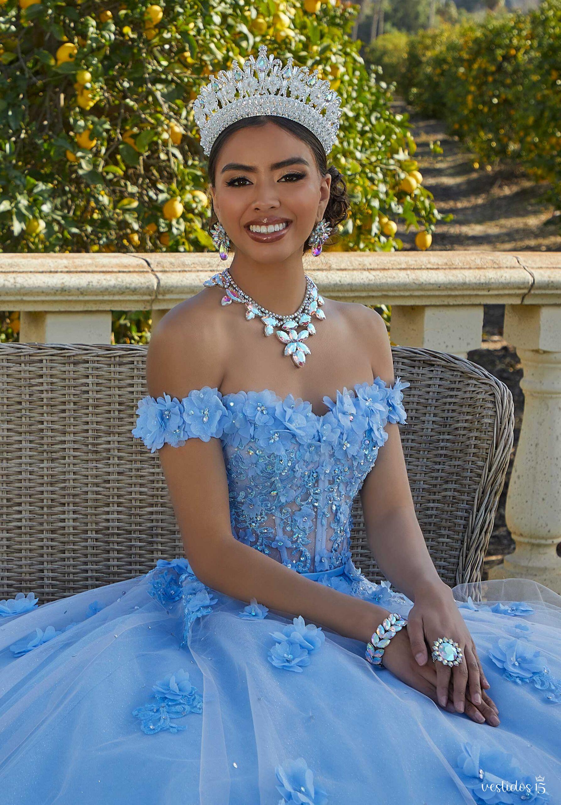 Alternative view of Vestido de 15 años Arely Azul