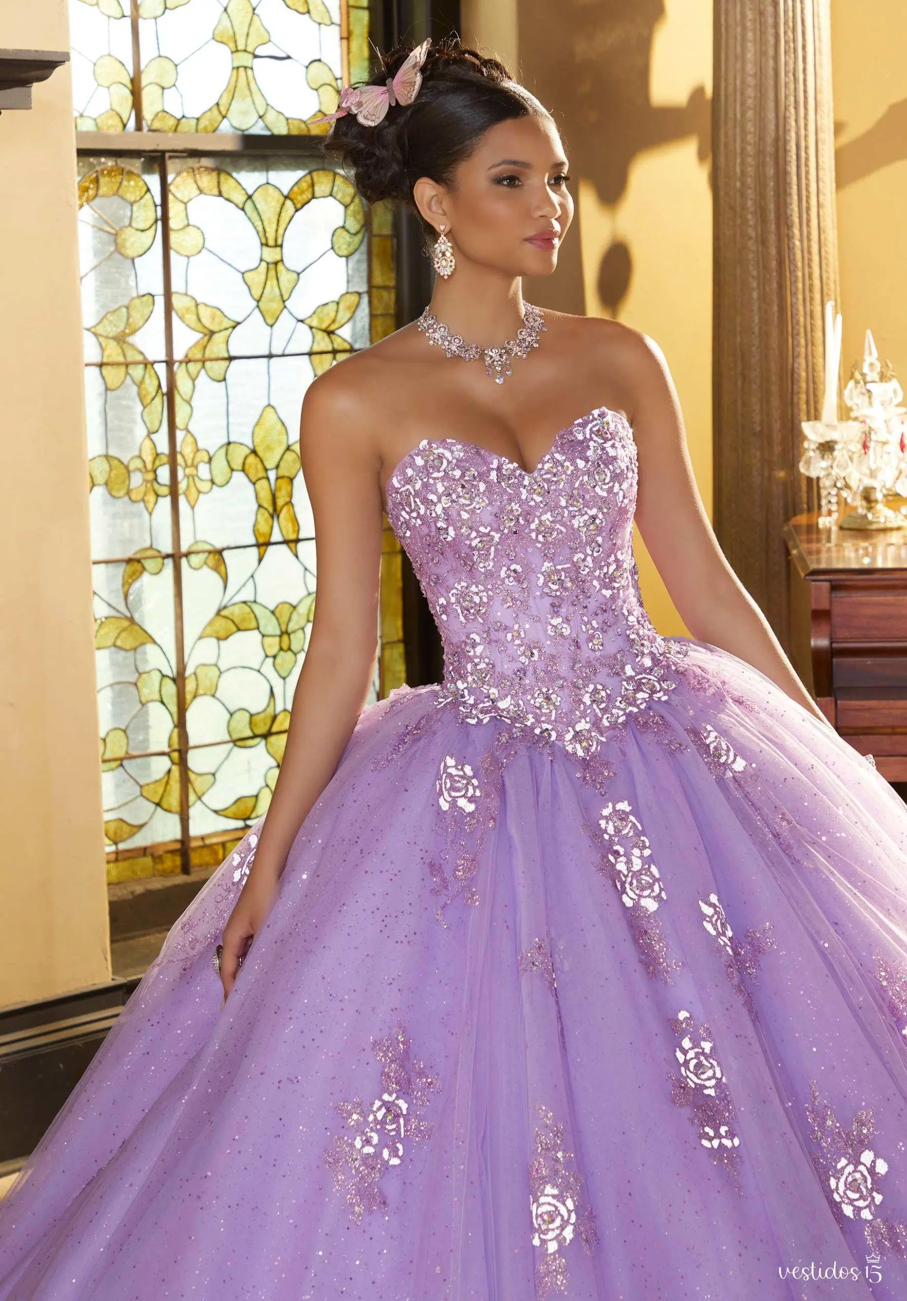 Alternative view of Vestido de 15 años Arlet Lila