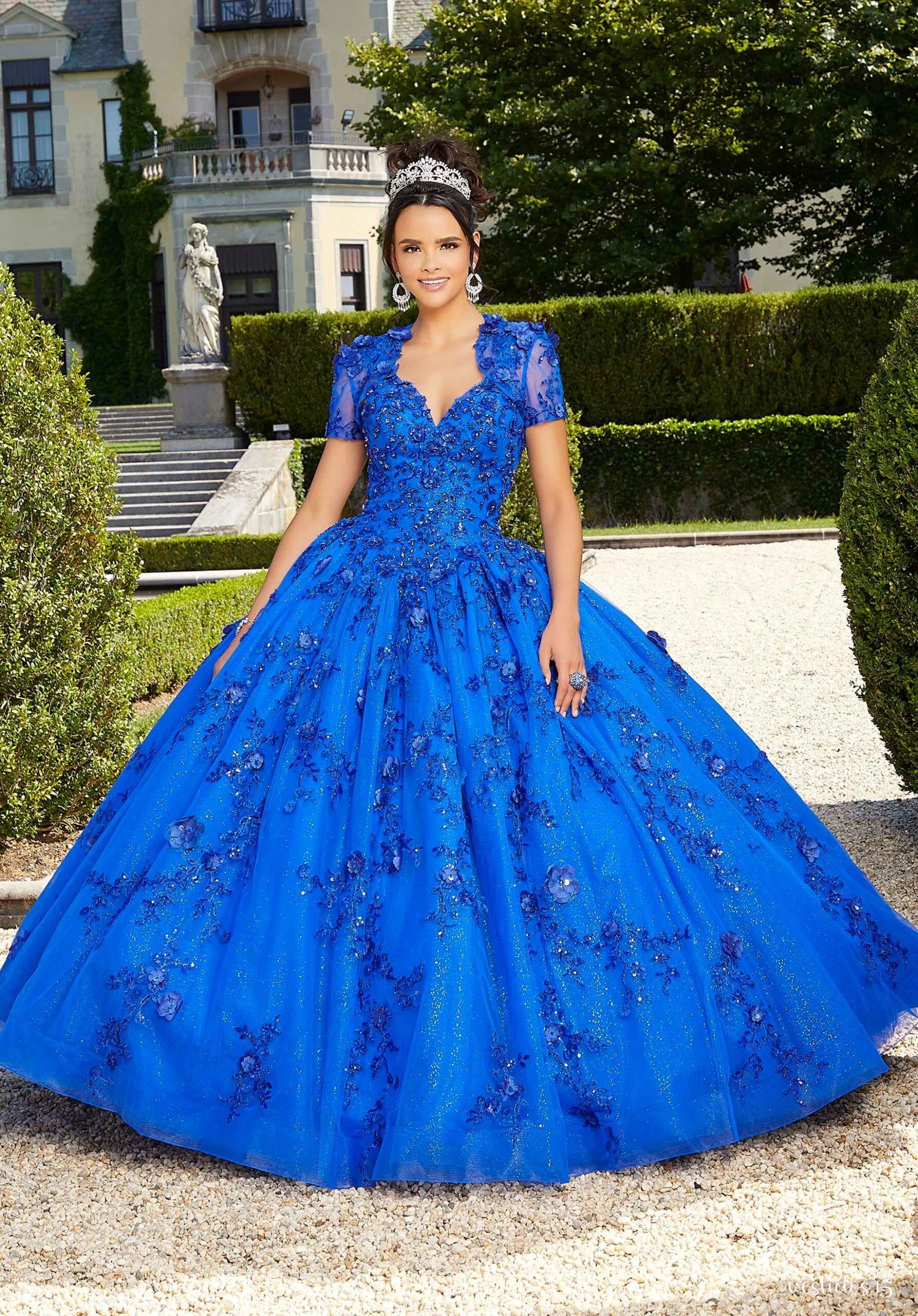 Vestido 15 azul arianna de Vestidos15 — calidad y estilo para ocasiones especiales