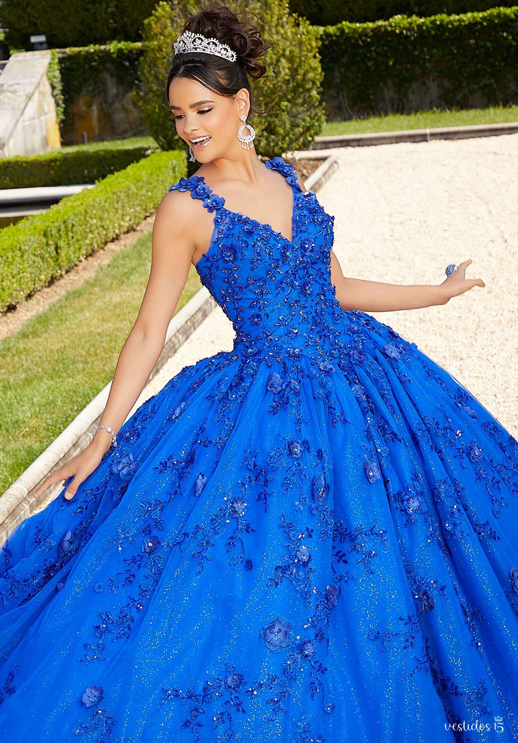 Alternative view of Vestido de 15 años Arianna Azul