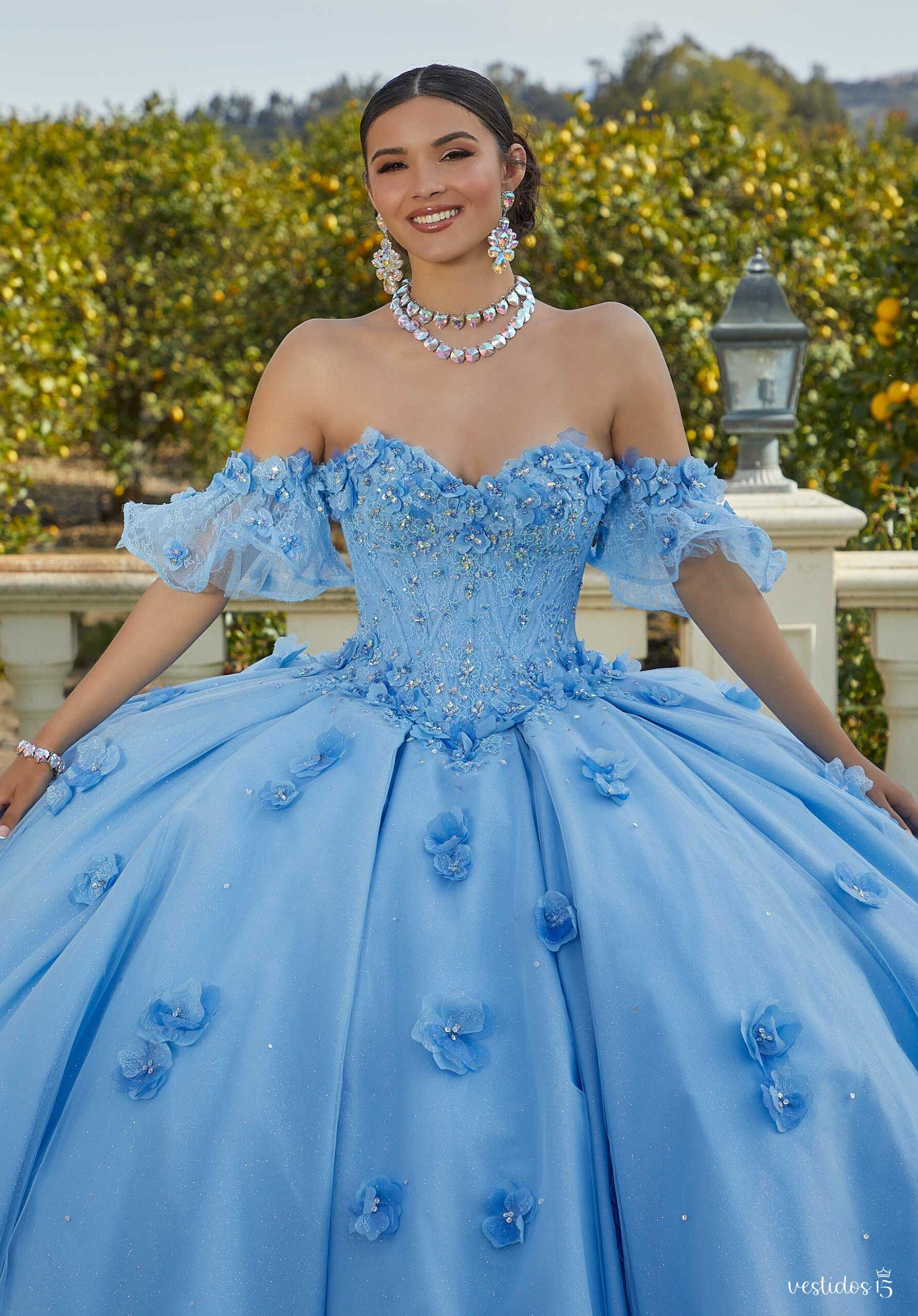 Alternative view of Vestido de 15 años Amelia Azul