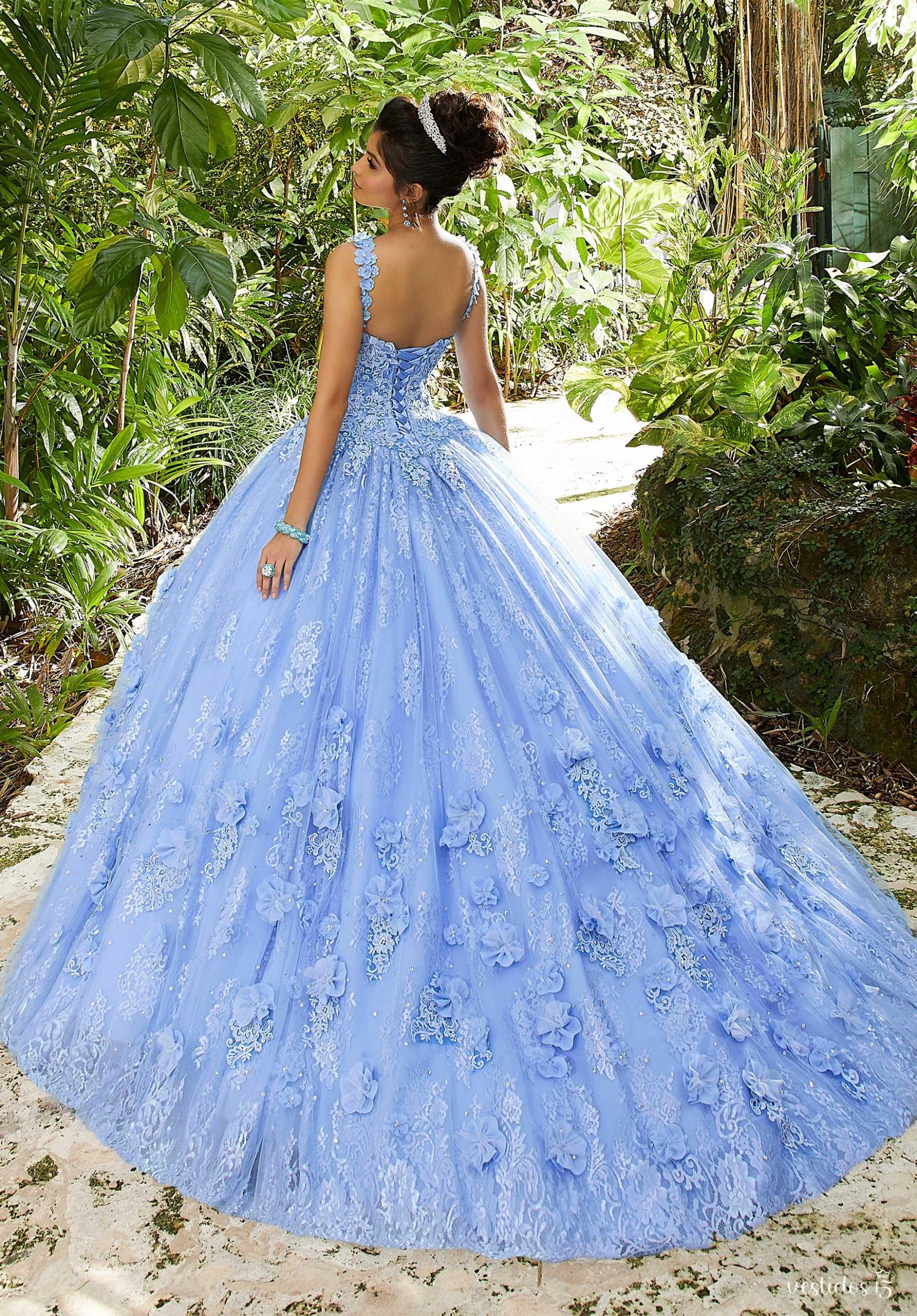 Alternative view of Vestido de 15 años Audelia Azul