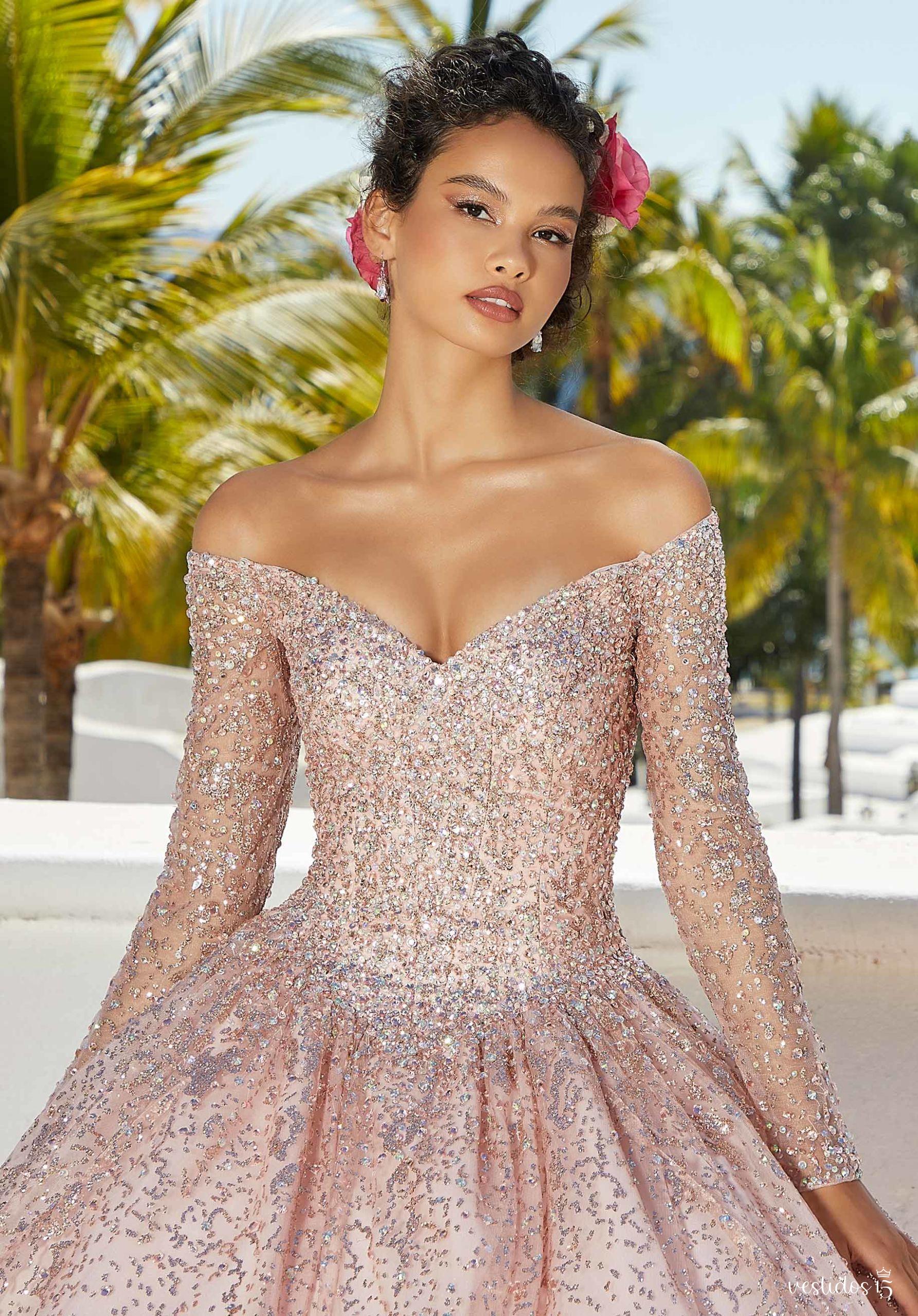 Alternative view of Vestido de 15 años Aurora Rosa