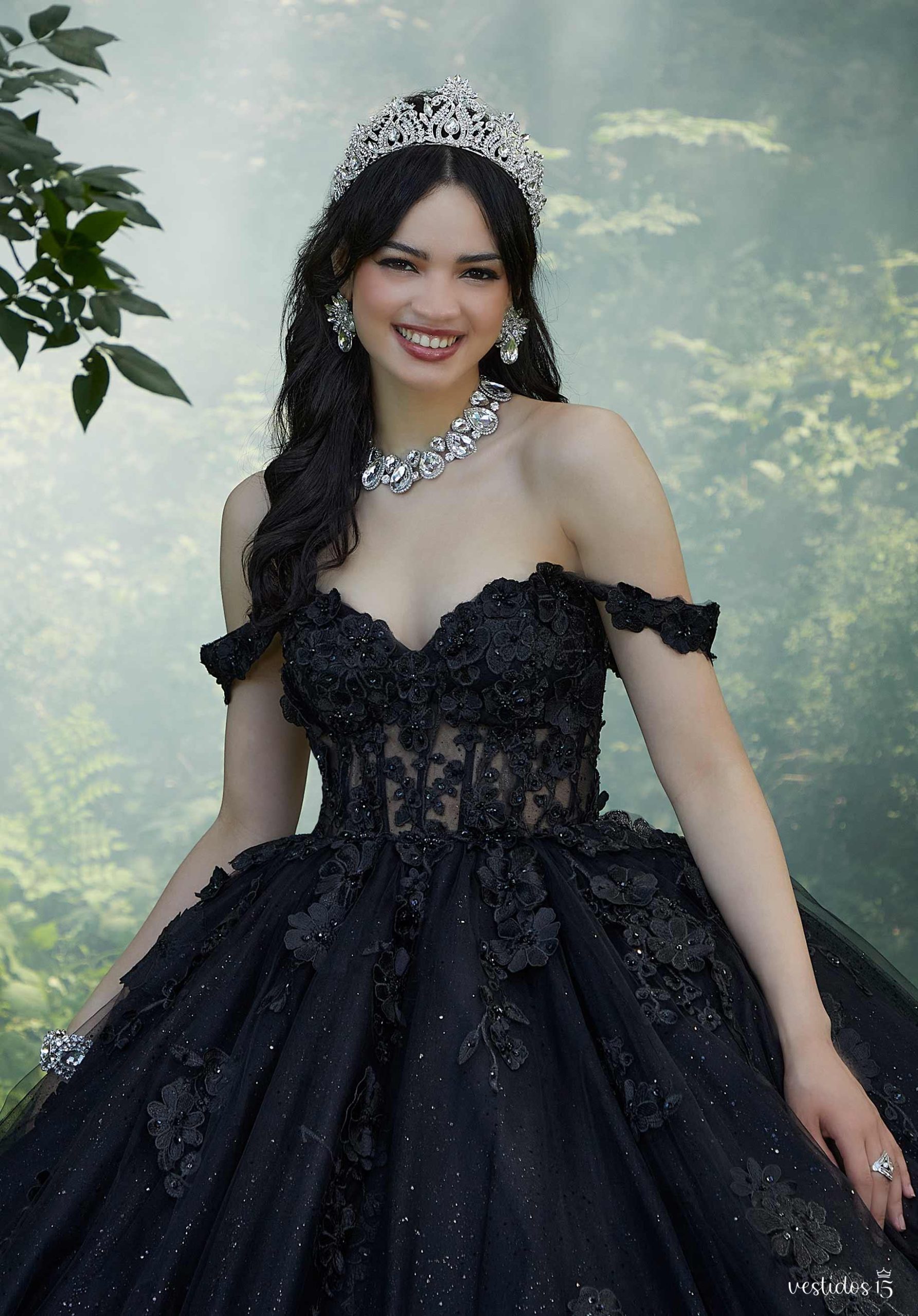 Alternative view of Vestido de 15 años Aitana Negro