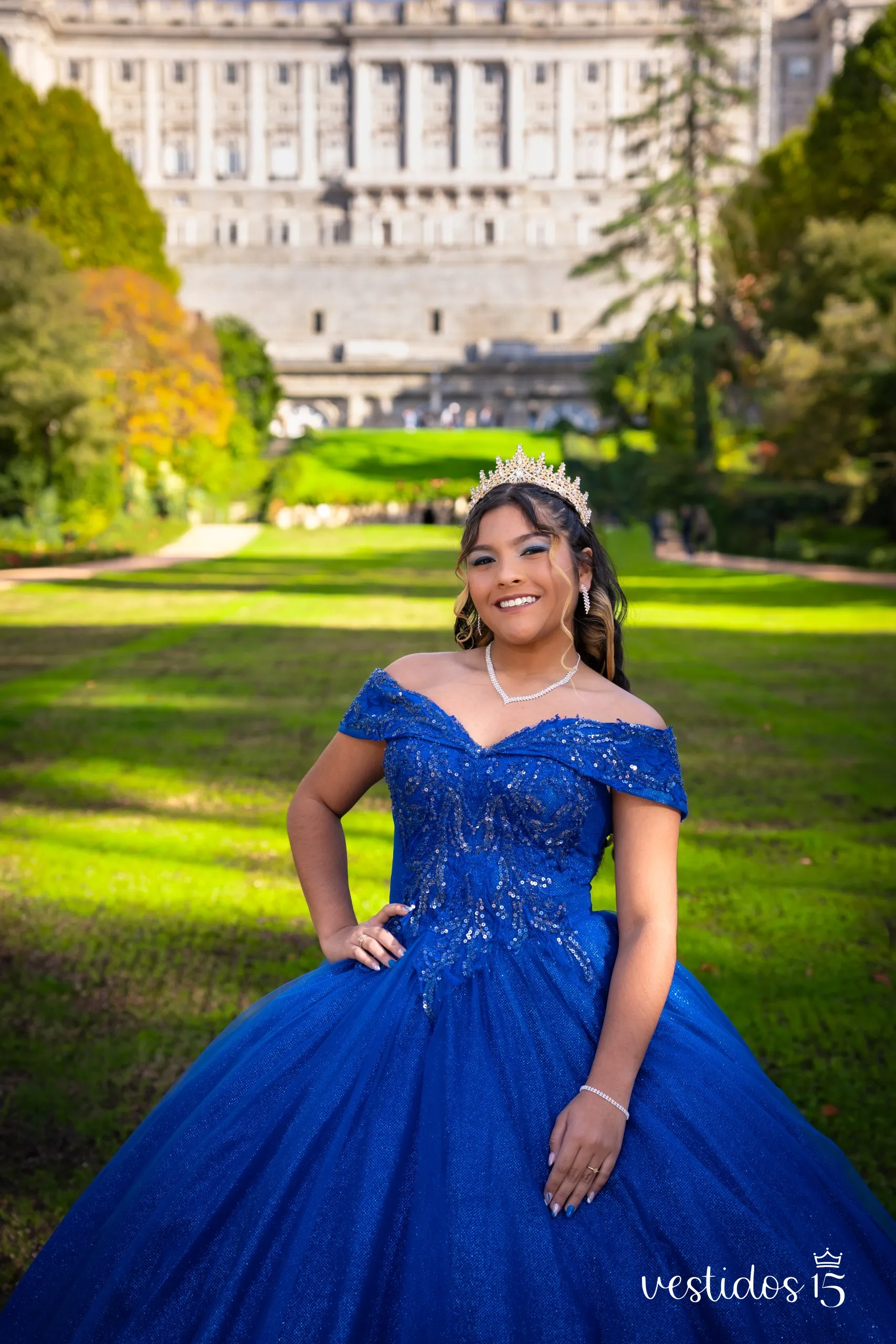Vestido Ashley azul Rey vestido de quinceañera azul rey azul real