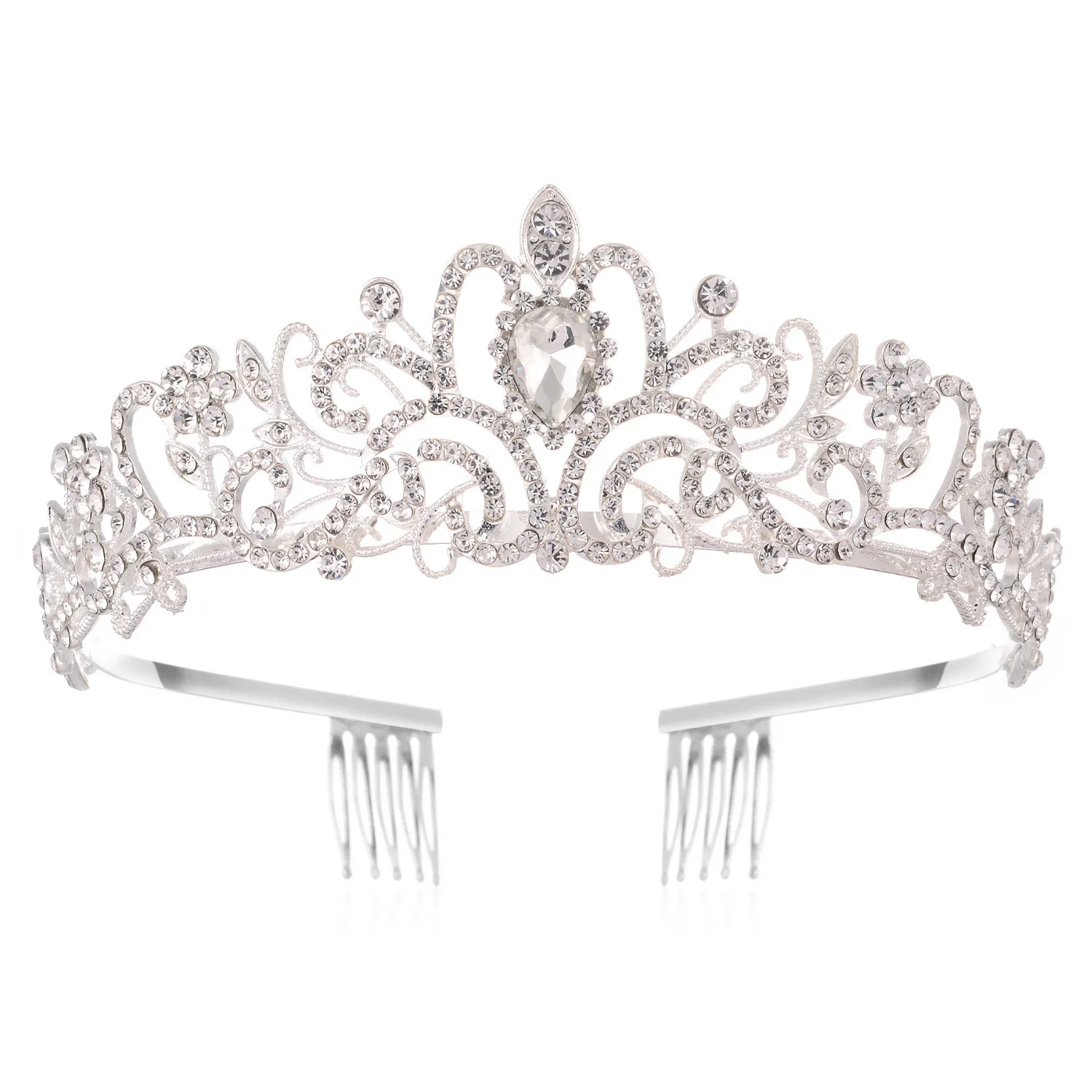 Tiara plateada — diseño exclusivo en Vestidos15