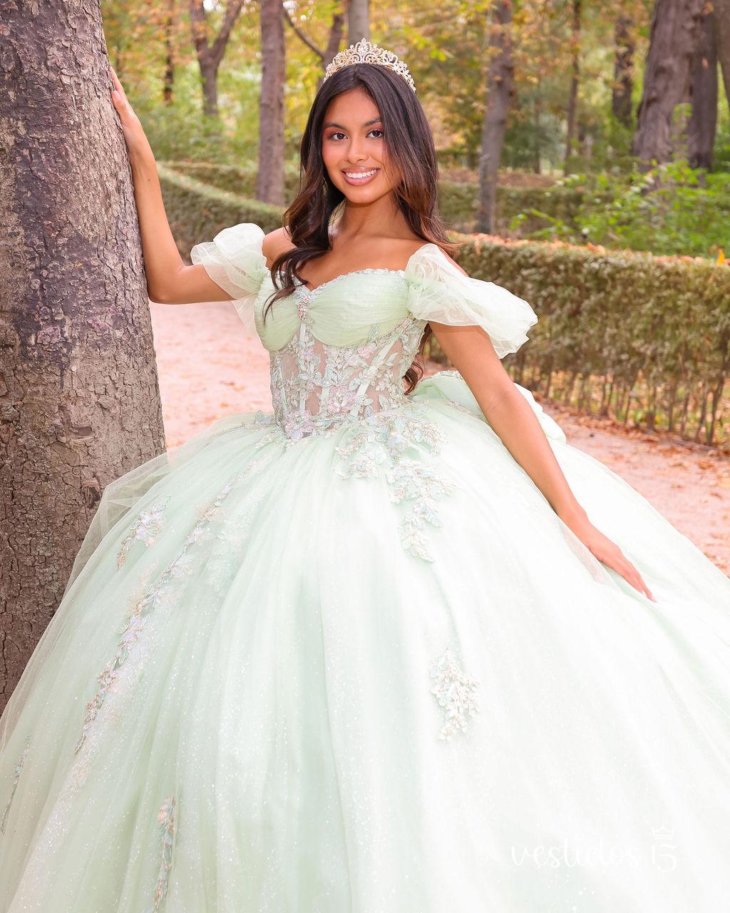 Alternative view of Vestido de 15 años Campanita Verde Claro