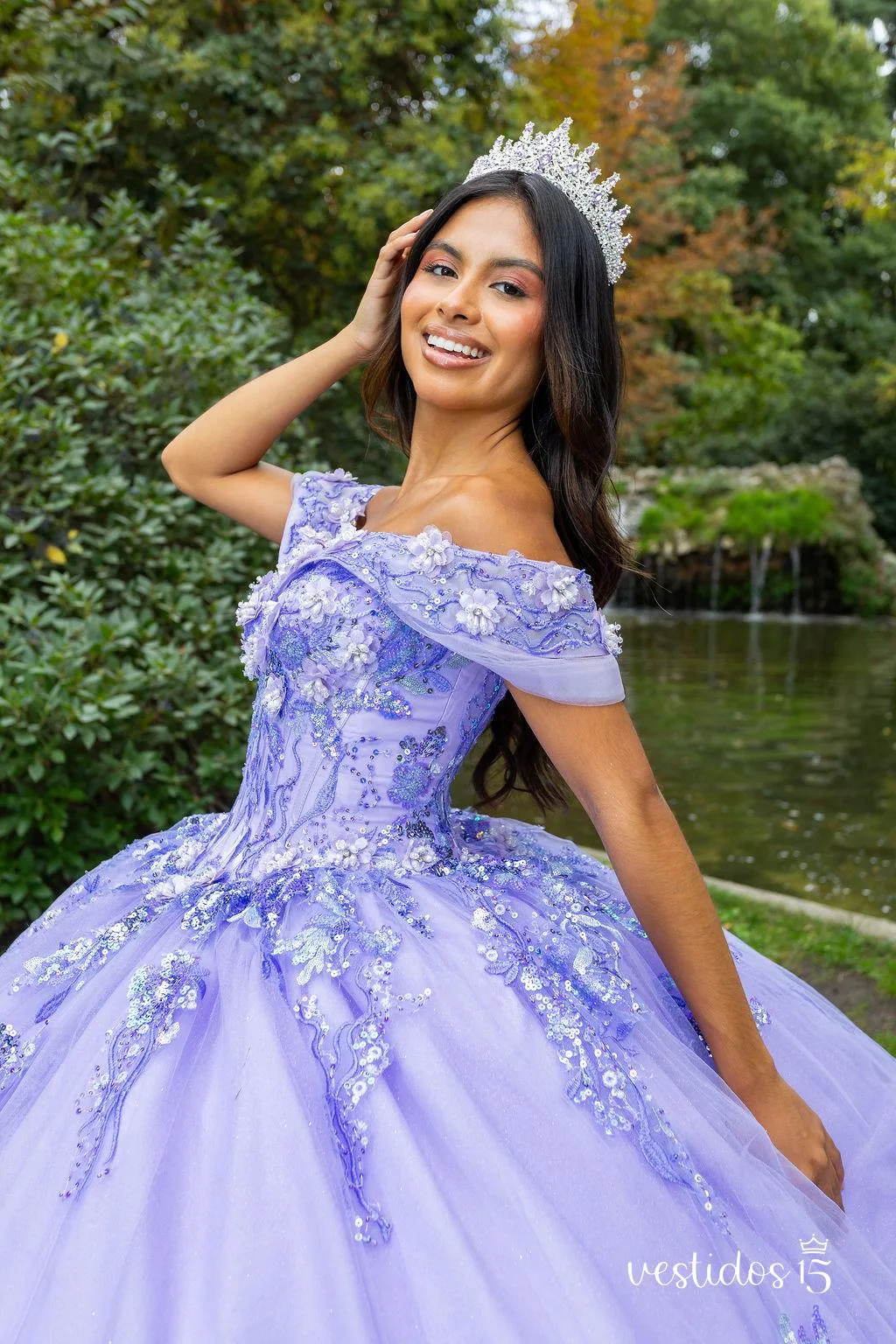 Vestido de 15 años en Alquiler Nelly Lila - Imagen 4