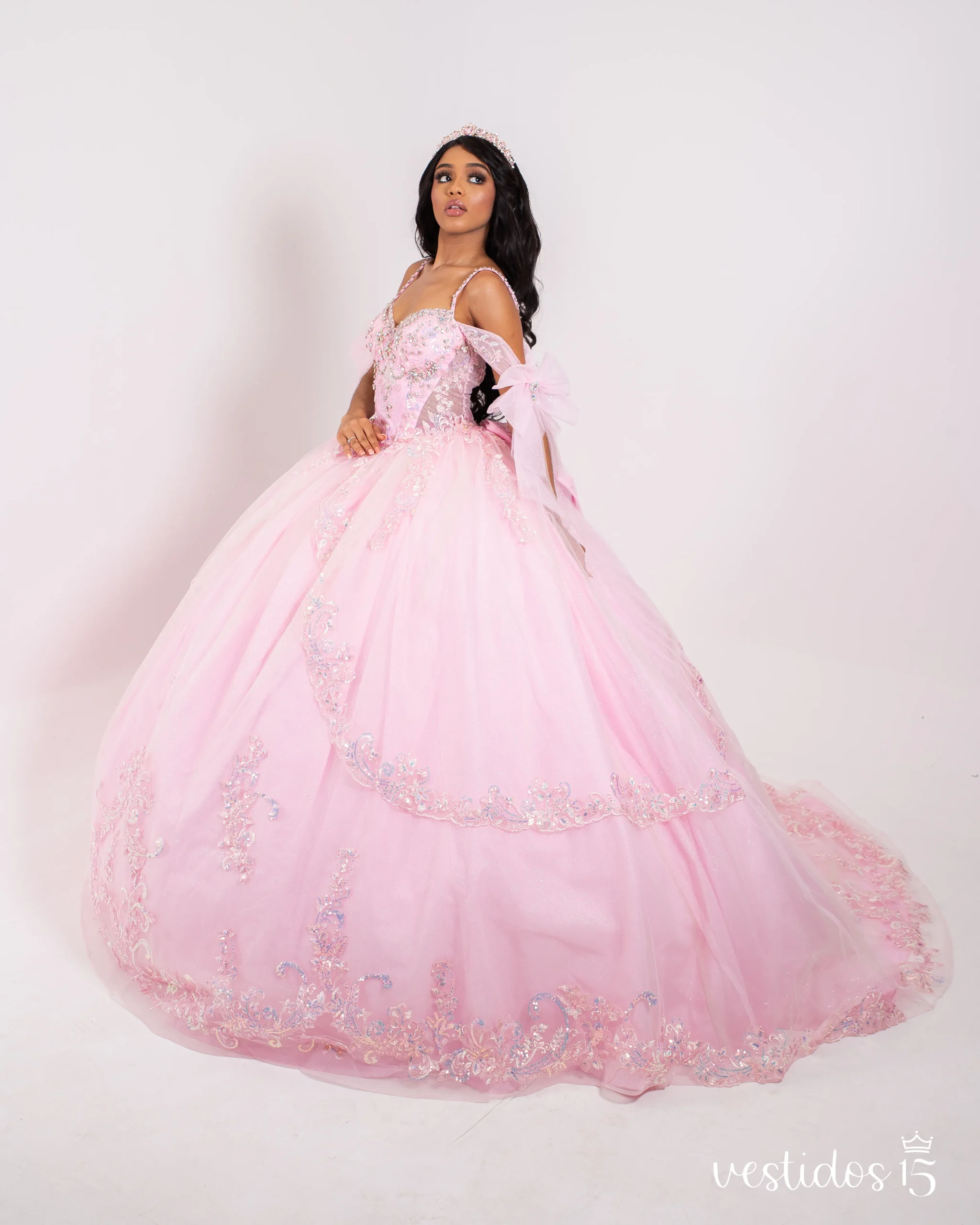 Vestido de 15 años en Alquiler Greta Rosa