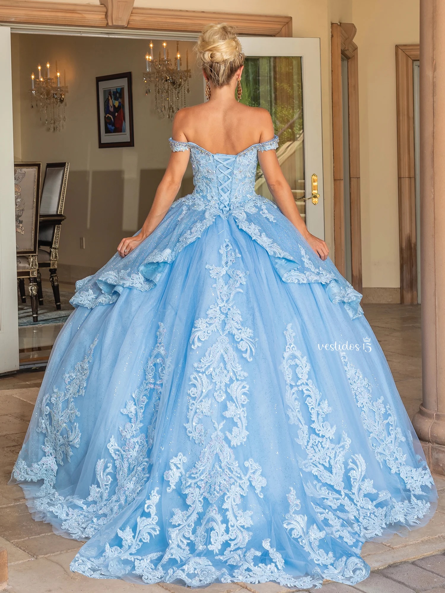 Alternative view of Vestido de 15 años Amelia Royal Azul