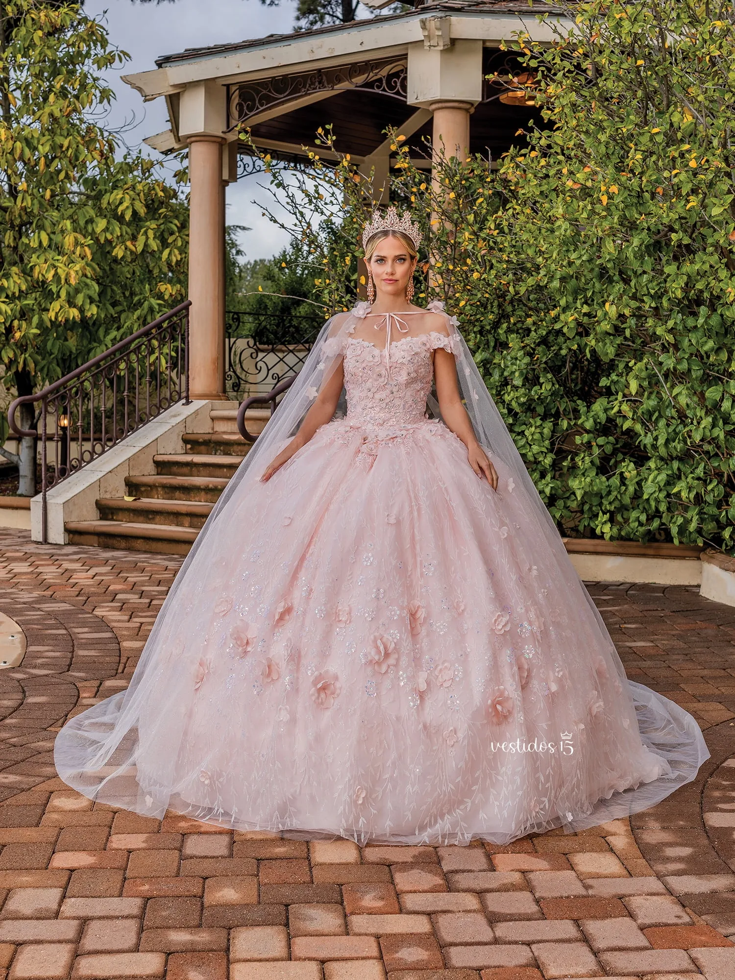 Vestido 15 rosa estrella — diseño exclusivo en Vestidos15