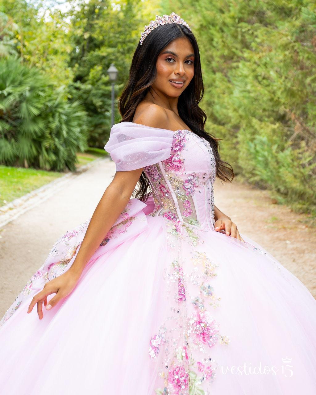 Alternative view of Vestido de 15 años Rosseta Rosa