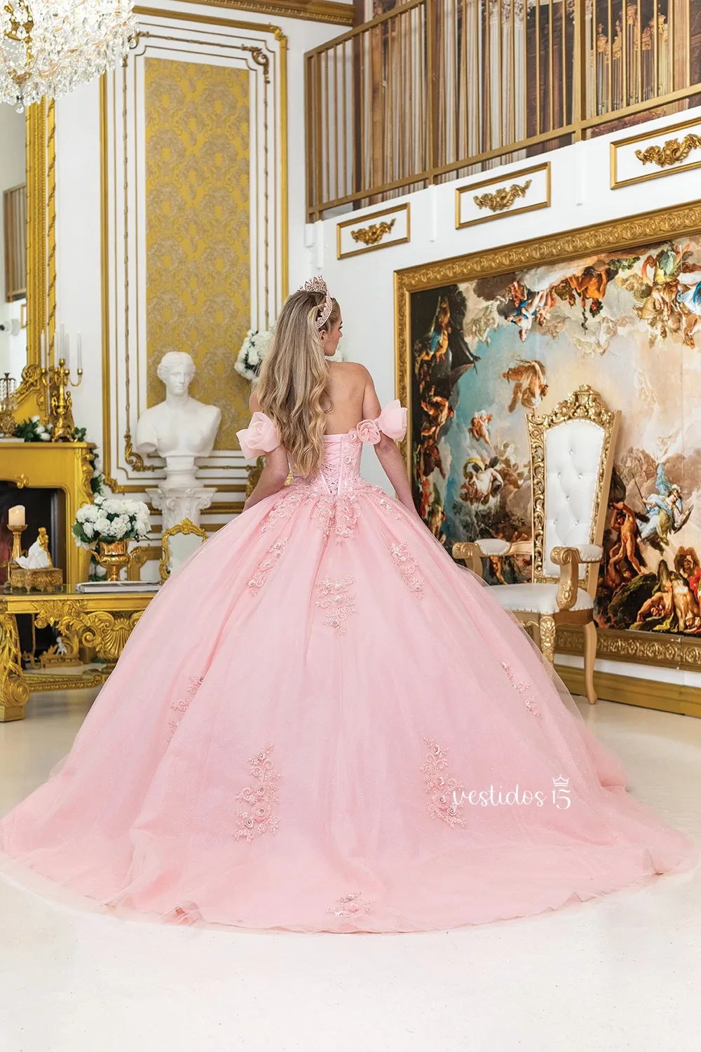Alternative view of Vestido de 15 años Ensueño Rosa Palo / Pastel