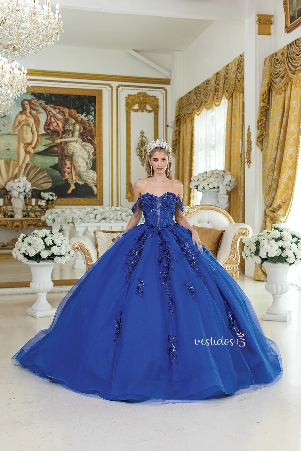 Vestido 15 azul extasis de Vestidos15 — calidad y estilo para ocasiones especiales