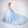 Vestido de 15 años en Alquiler Princesa Azul Celeste