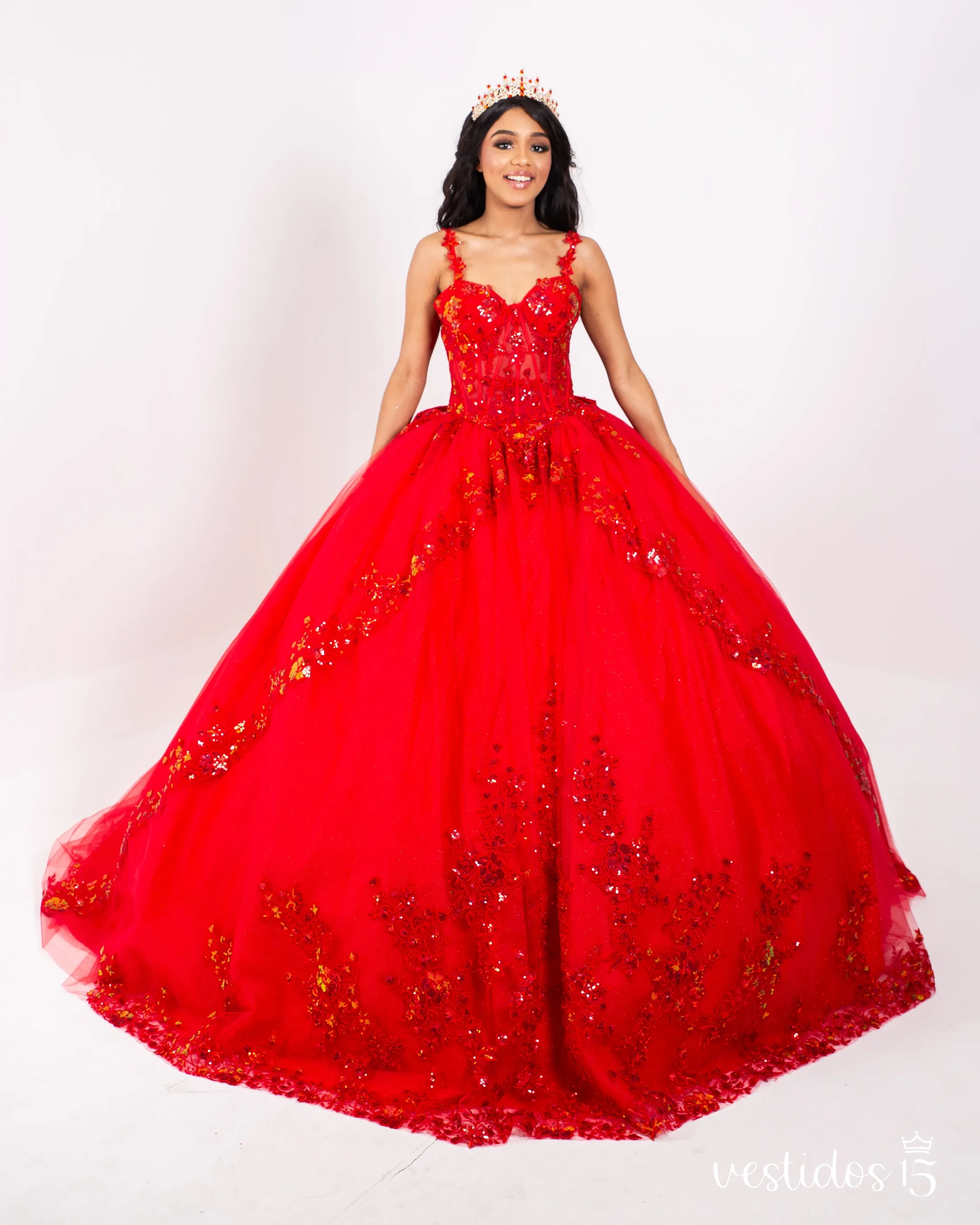 Vestido de 15 años Giss Rojo Vestido de 15 años Giss Rojo
