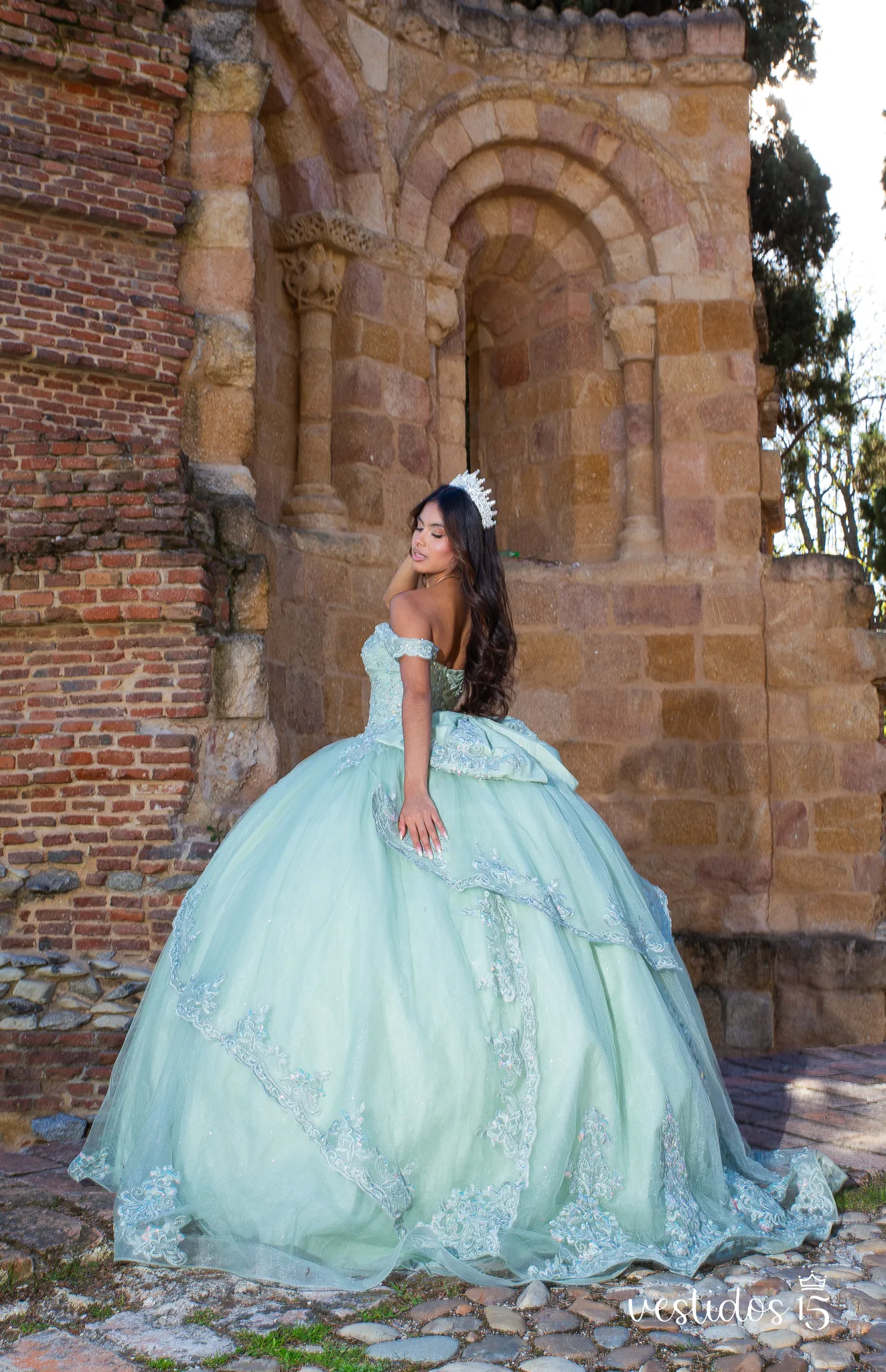 Alternative view of Vestido Tiana Verde
