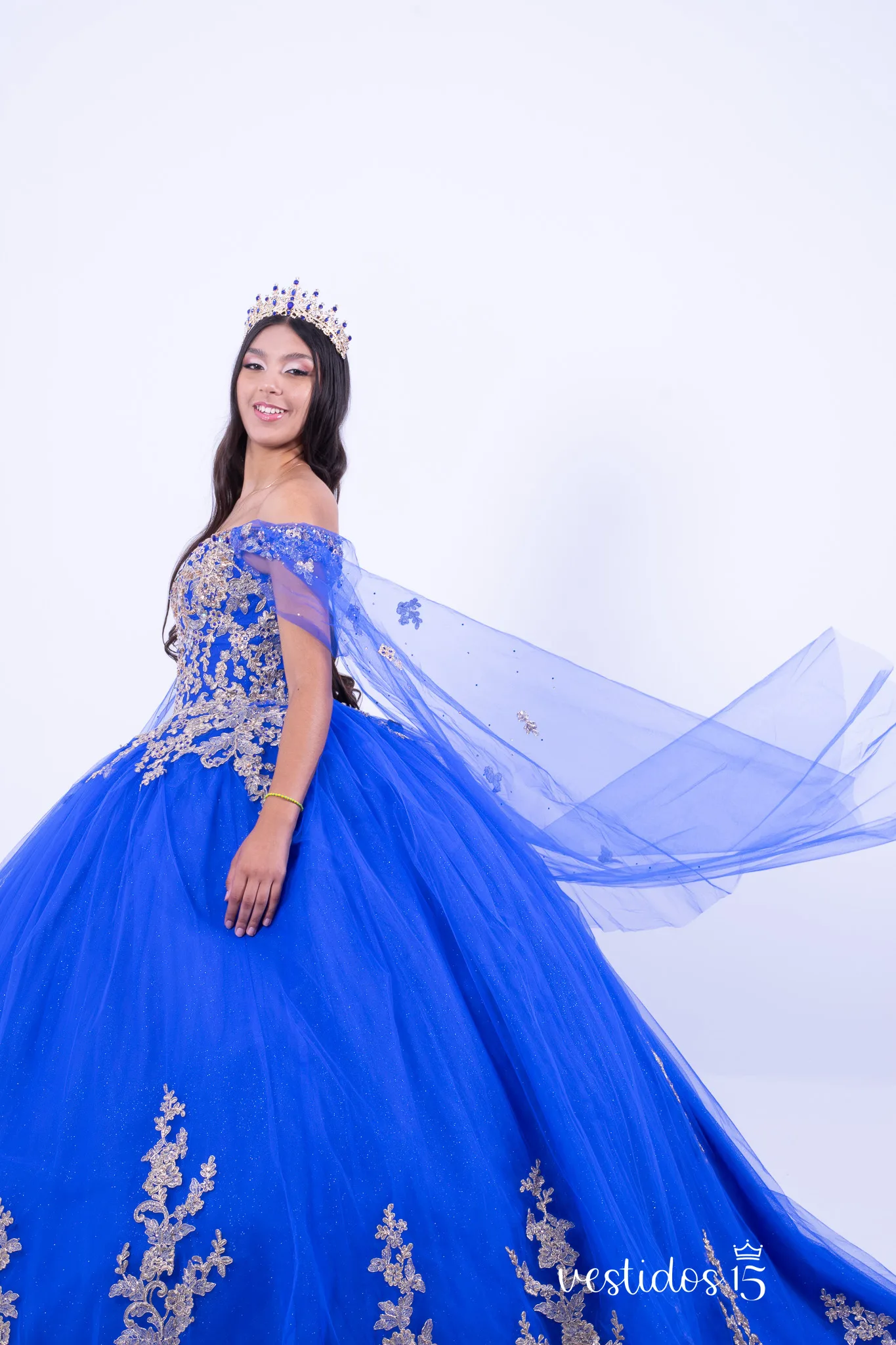 Vestido Almudena Azul Rey - Imagen 5