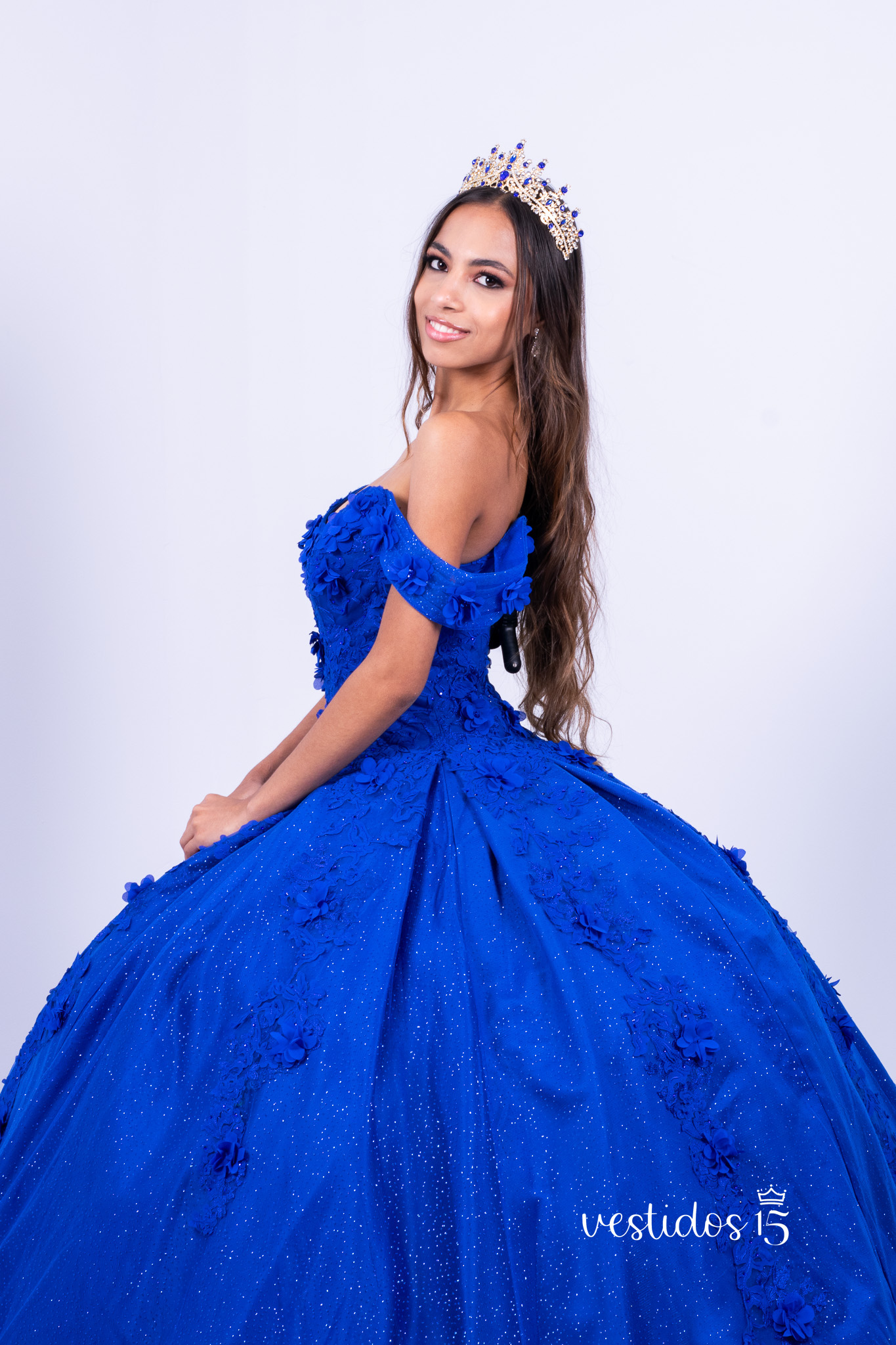 Vestido Andreina Azul Rey