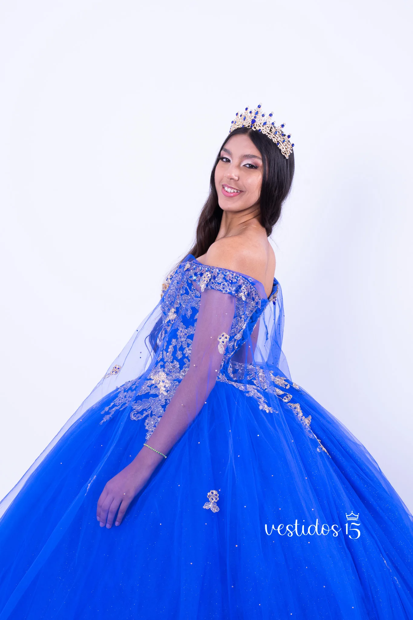 Vestido Almudena Azul Rey - Imagen 4