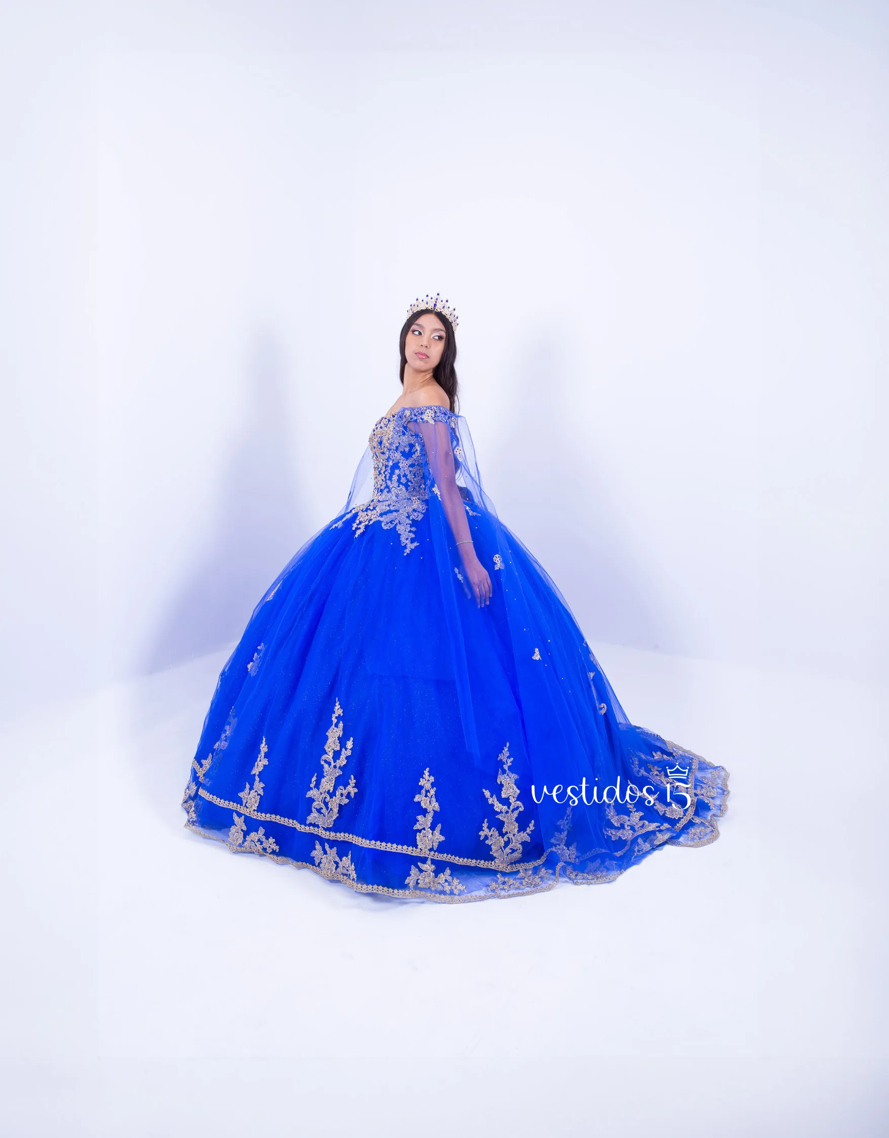 Vestido Almudena Azul Rey - Imagen 6