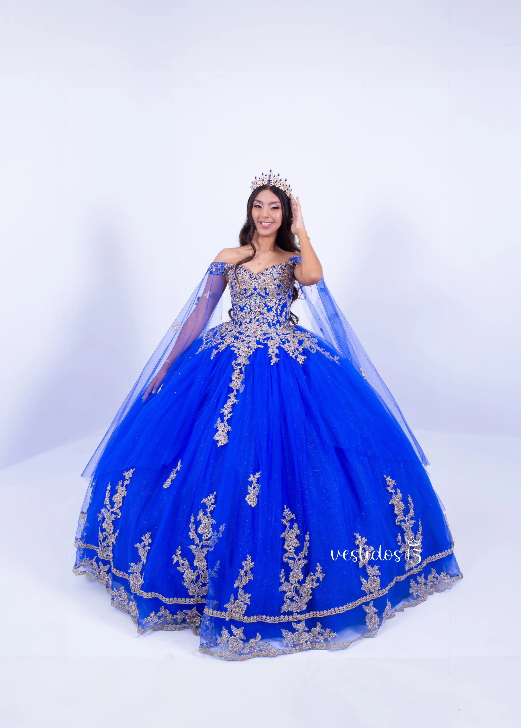 Vestido Almudena Azul Rey - Imagen 3