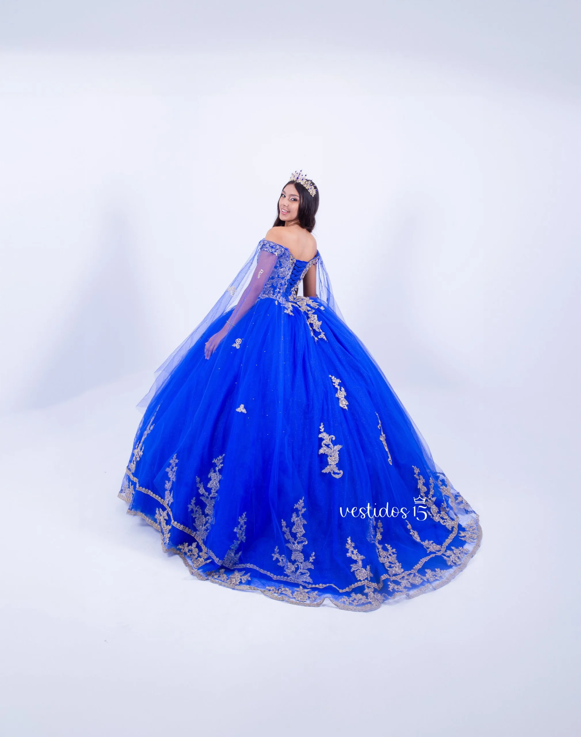 Vestido Almudena Azul Rey - Imagen 7