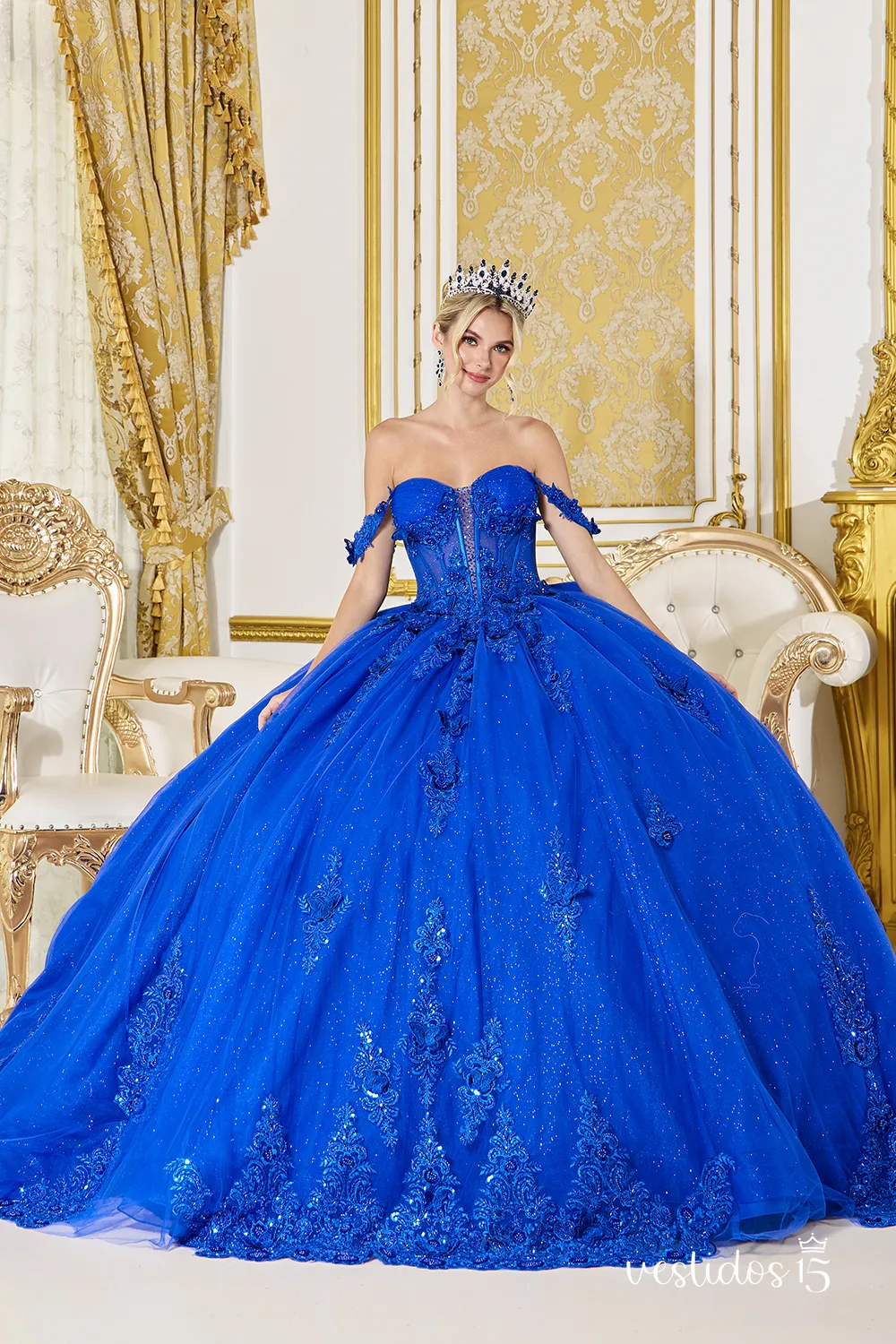 Vestido de 15 años Carmen Azul Rey