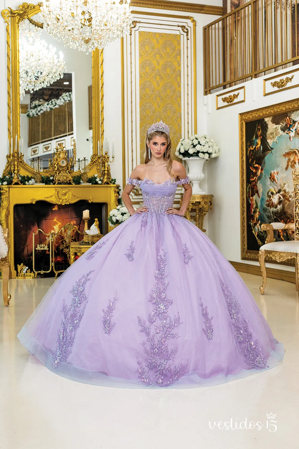 Vestido de 15 años Diana Morado / Lila