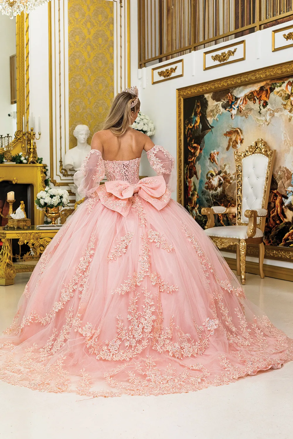 Vestido de 15 años Elena Rosa Palo - Imagen 3