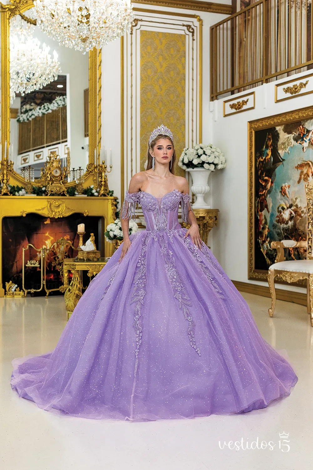 Vestido de 15 años Inés Morado / Lila