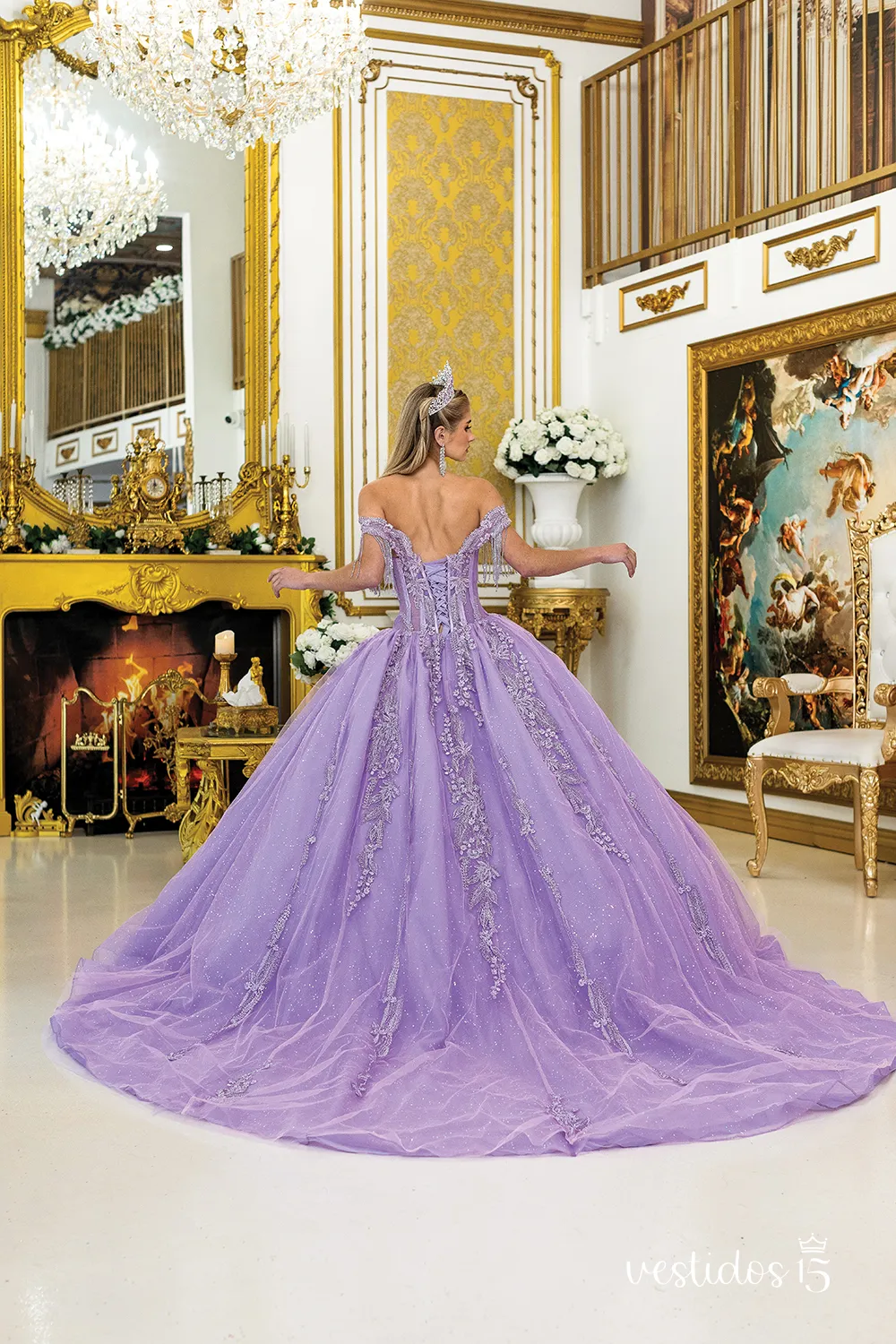 Alternative view of Vestido de 15 años Inés Morado / Lila